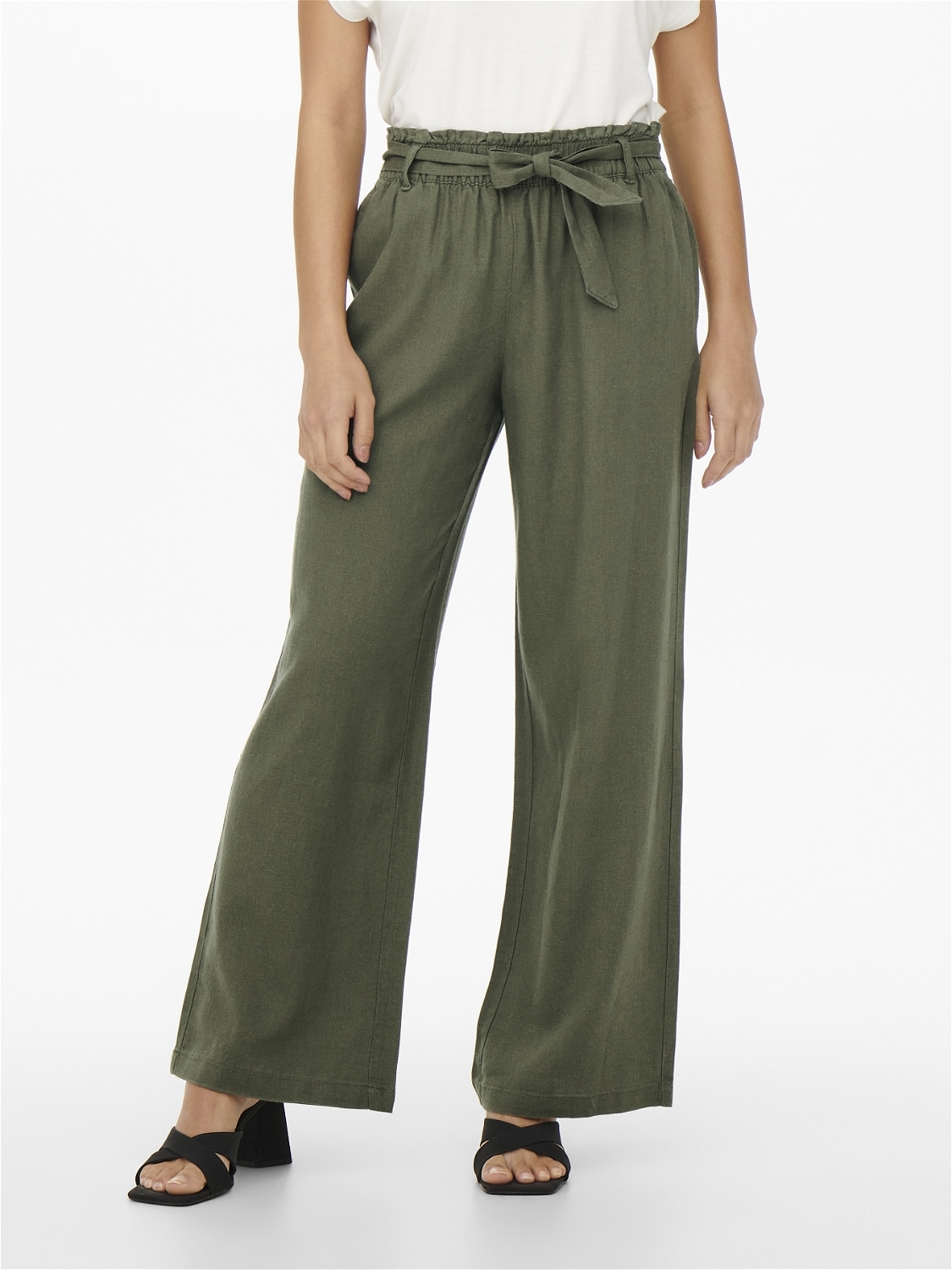 Culotte »JDYSAY MW LINEN BELT PANT WVN NOOS«