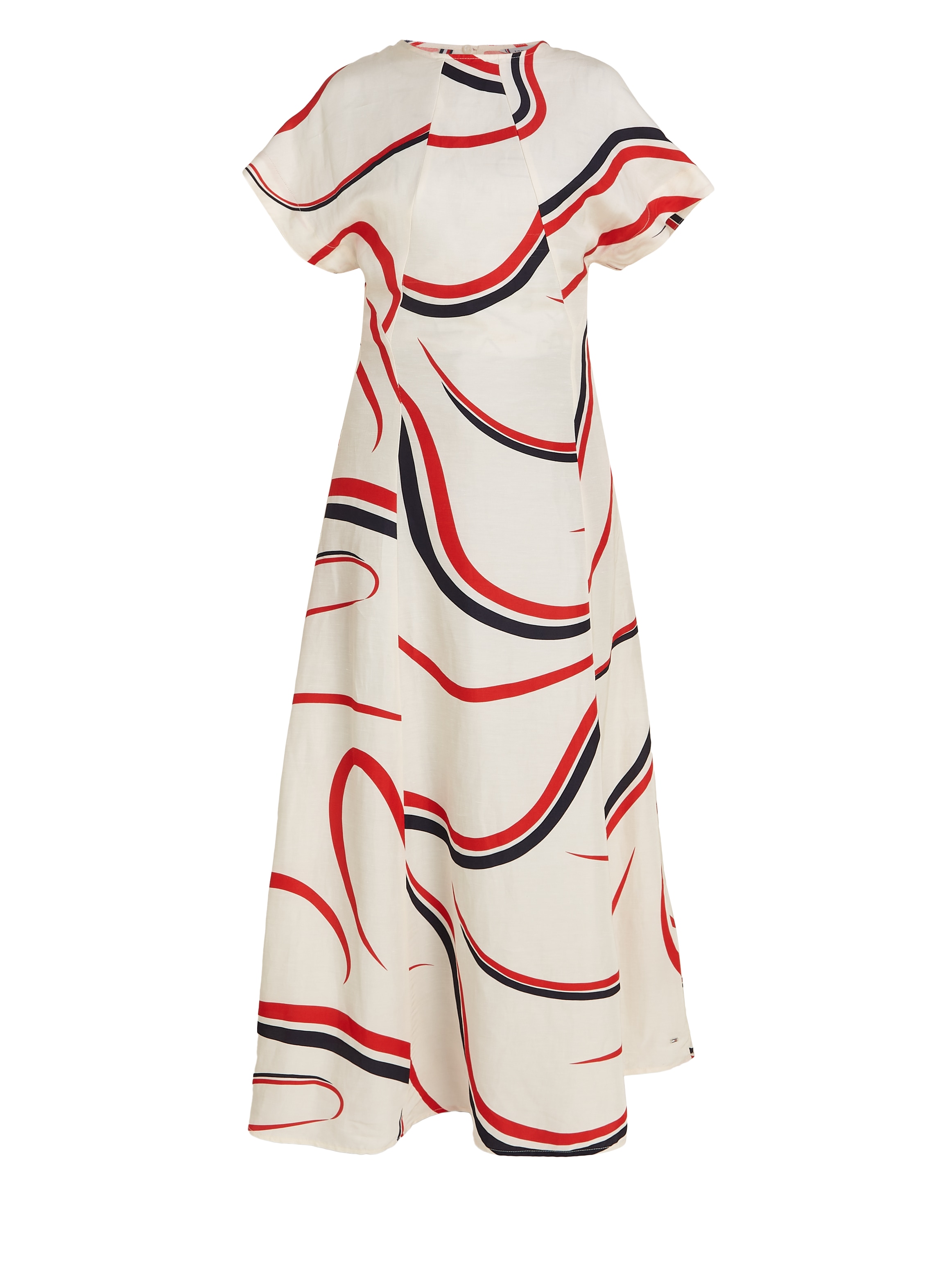 Tommy Hilfiger Midikleid »RIBBON F&F SS MIDI DRESS«, mit Allover-Muster