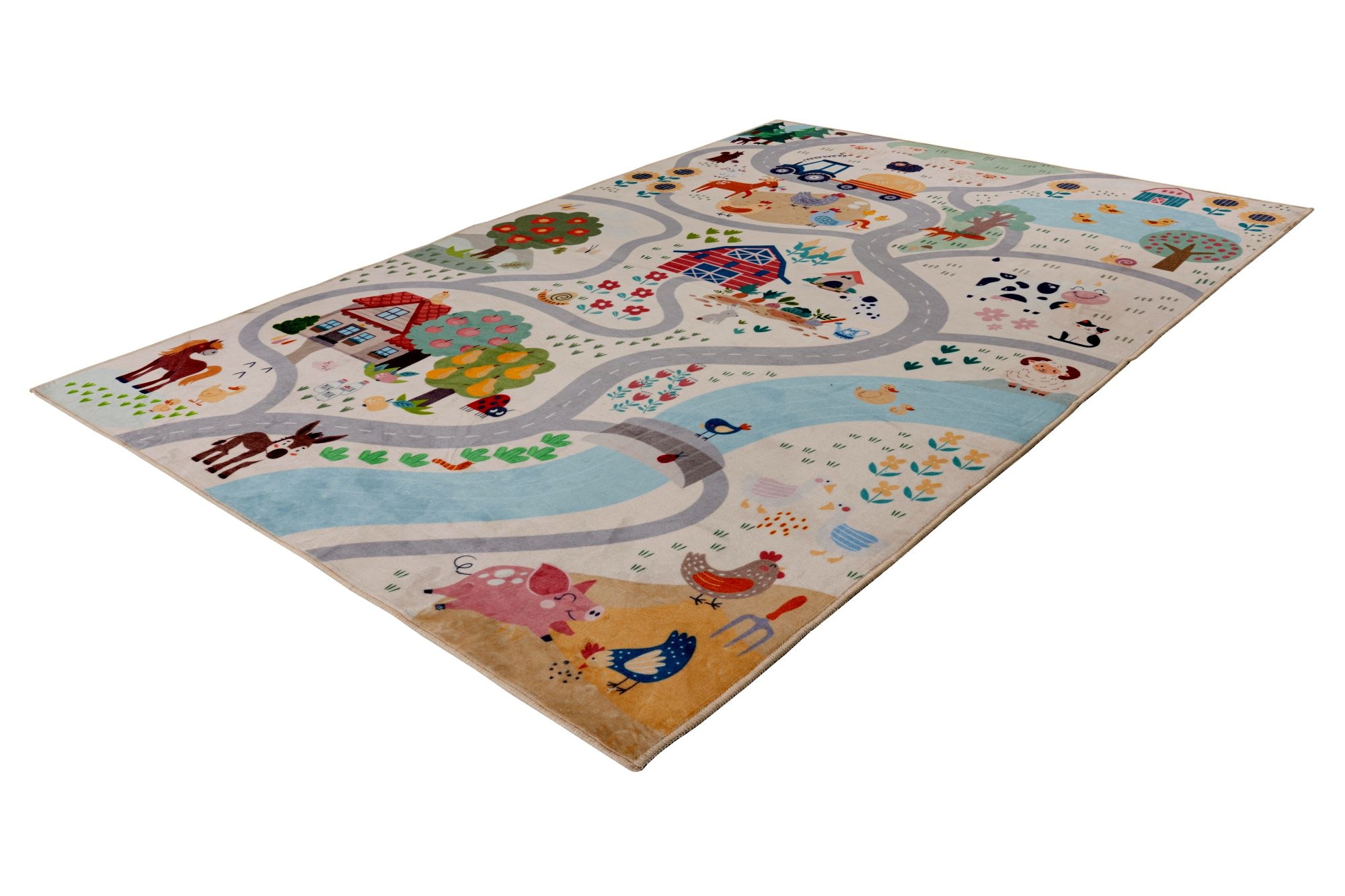 Obsession Kinderteppich »Magic Kids ML 108«, rechteckig, 8 mm Höhe, Spielteppich, Motiv Straße, waschbar, Kinderzimmer