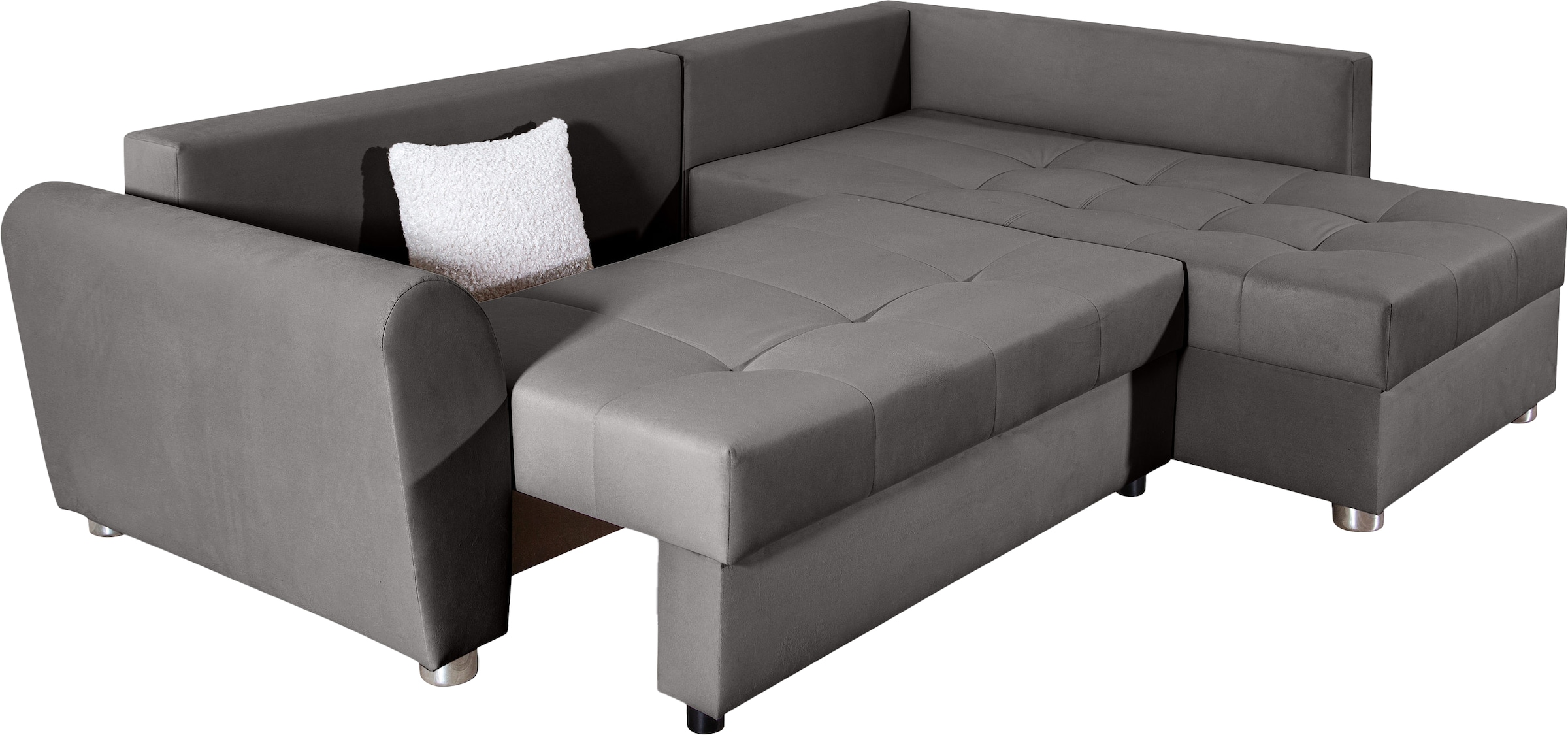 COLLECTION AB Ecksofa »JANA L-Form«, inkl. Bettfunktion,Bettkasten und Bonnelfederkern