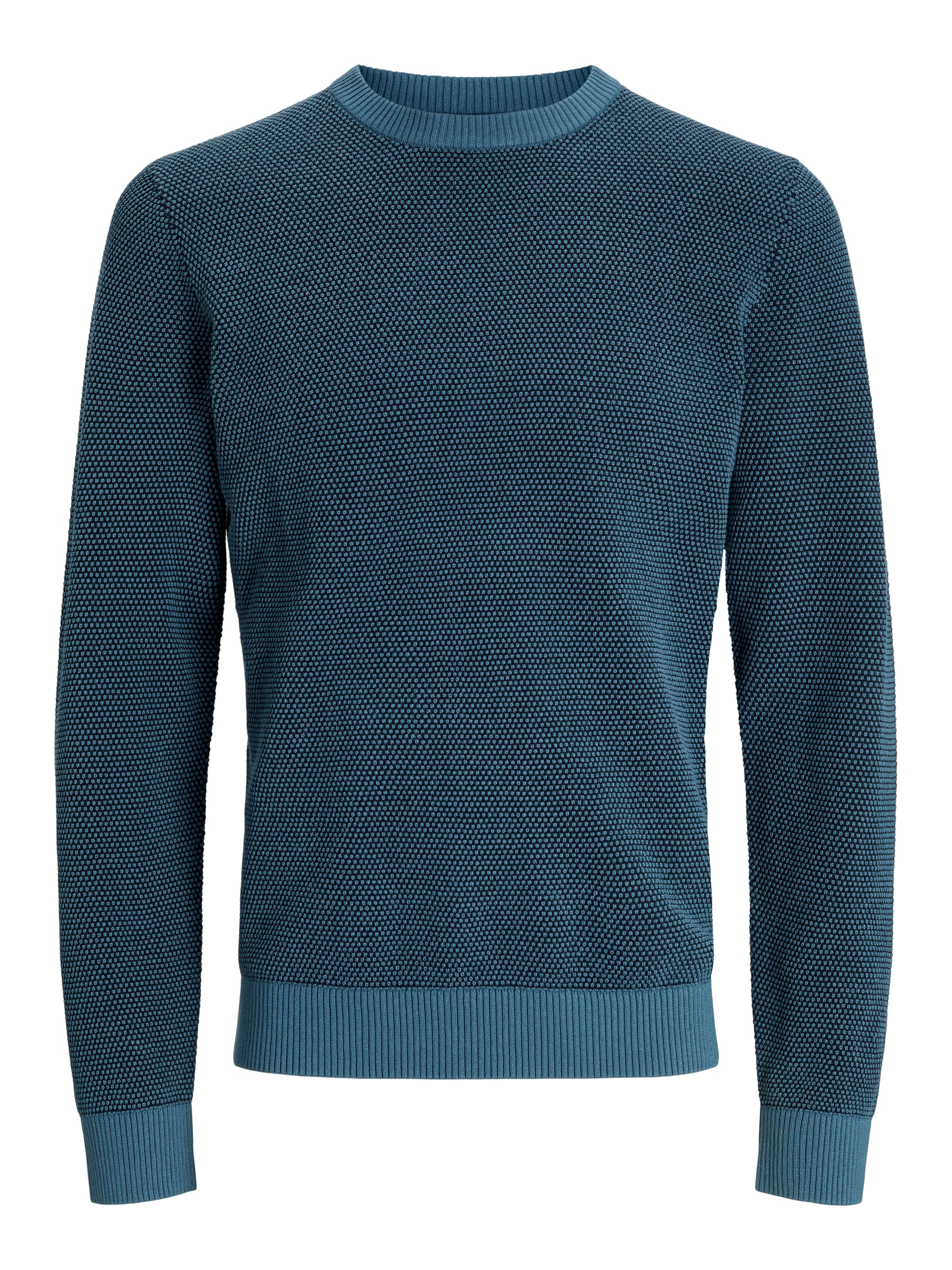 Jack & Jones Rundhalspullover »JJEGLOBE KNIT CREW NECK NOOS«, in Strick Optik