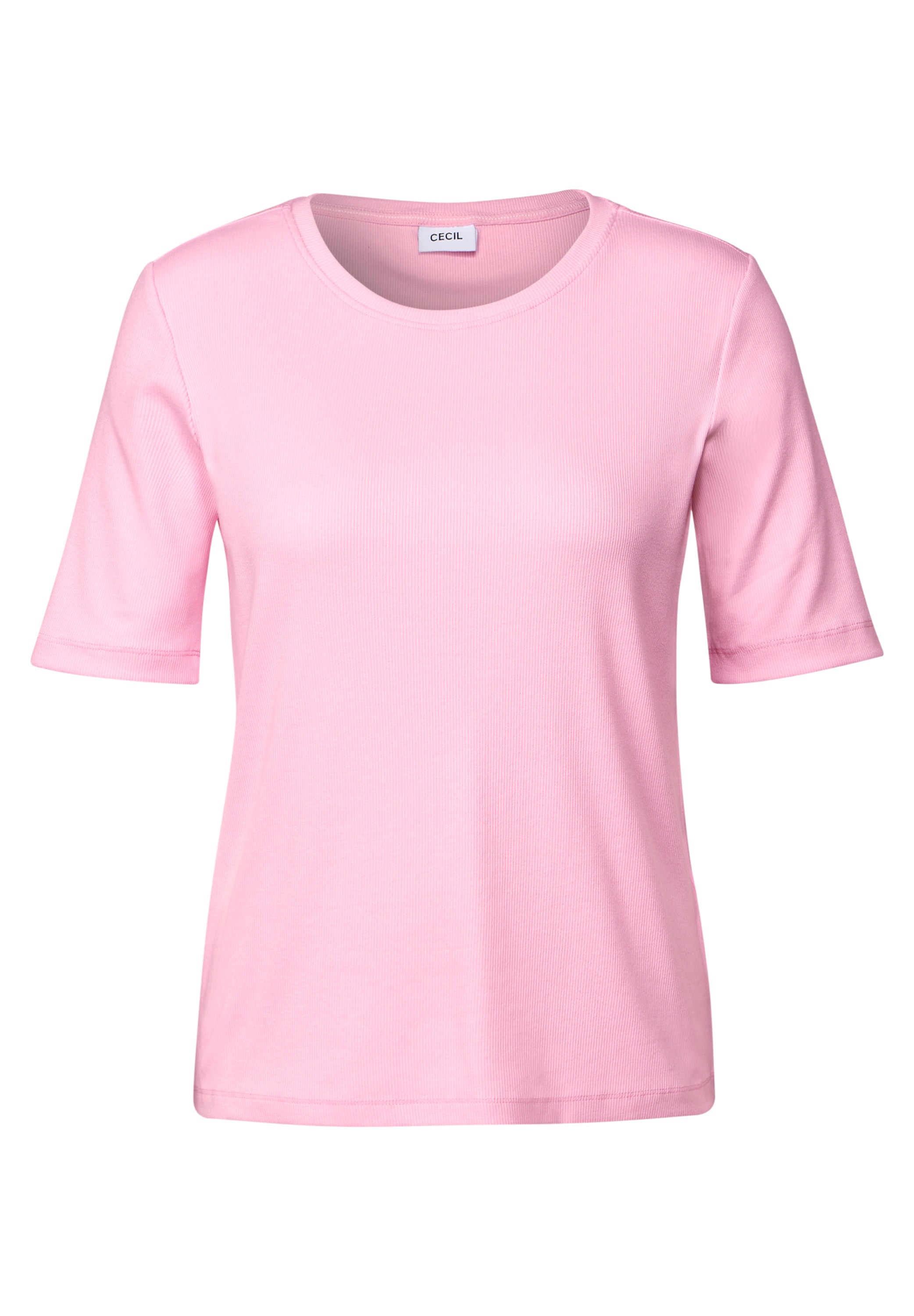 Cecil T-Shirt, mit feiner Ripp Struktur