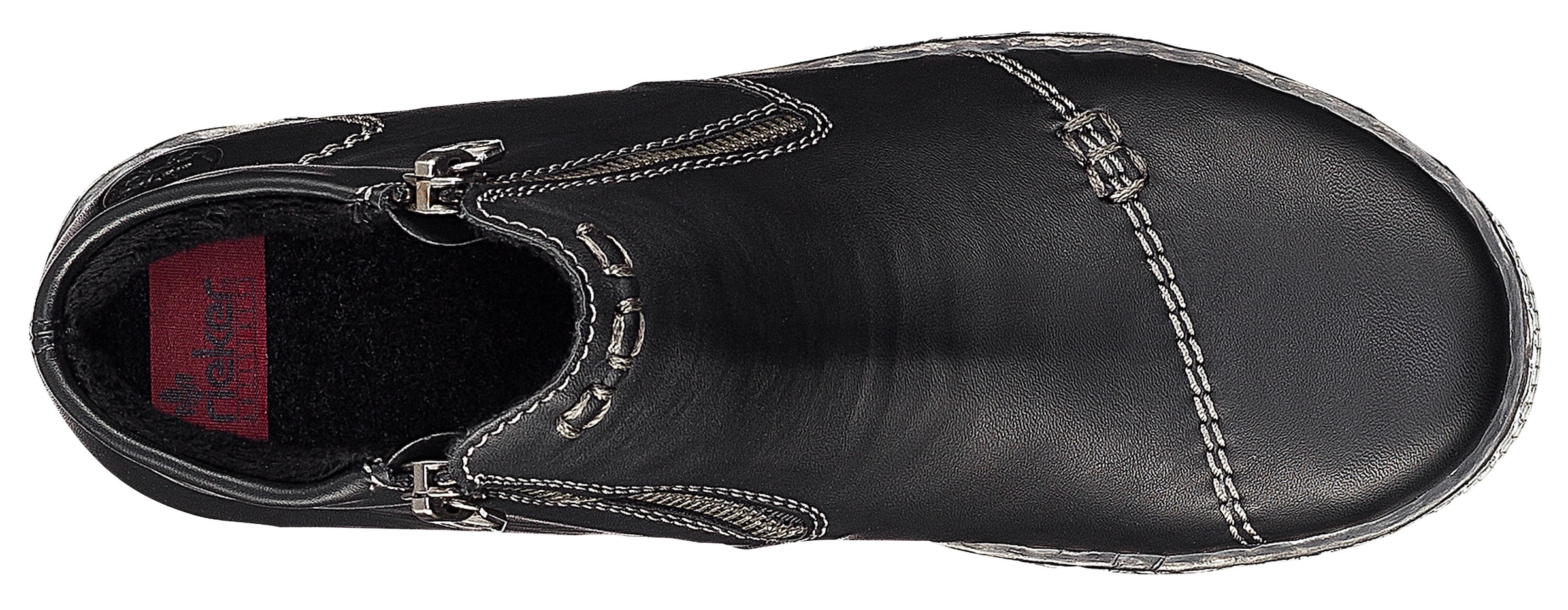 Rieker Schlupfboots, Stiefelette, Schlupfboots mit Reißverschluss