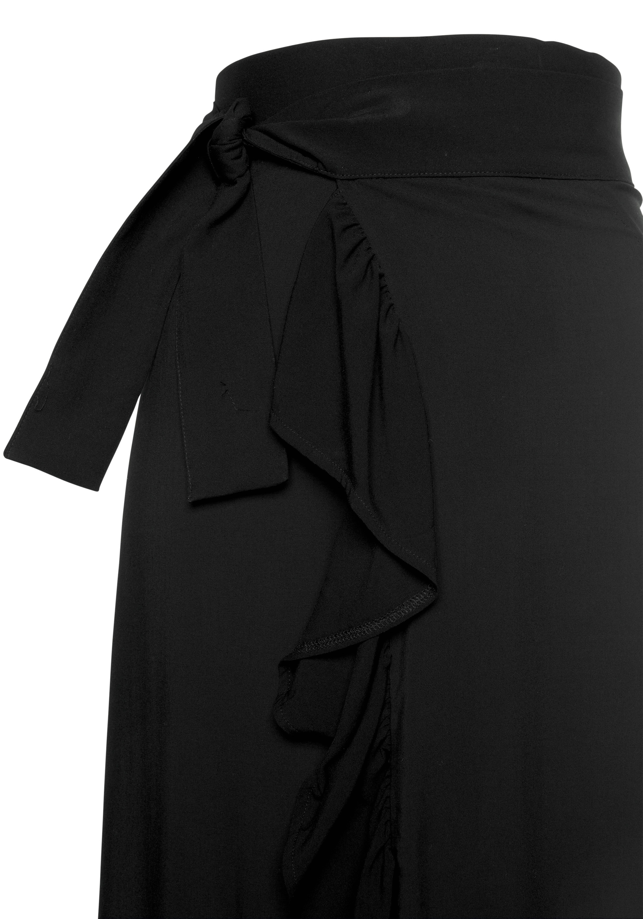 LASCANA Wickelrock aus gewebter Viskose