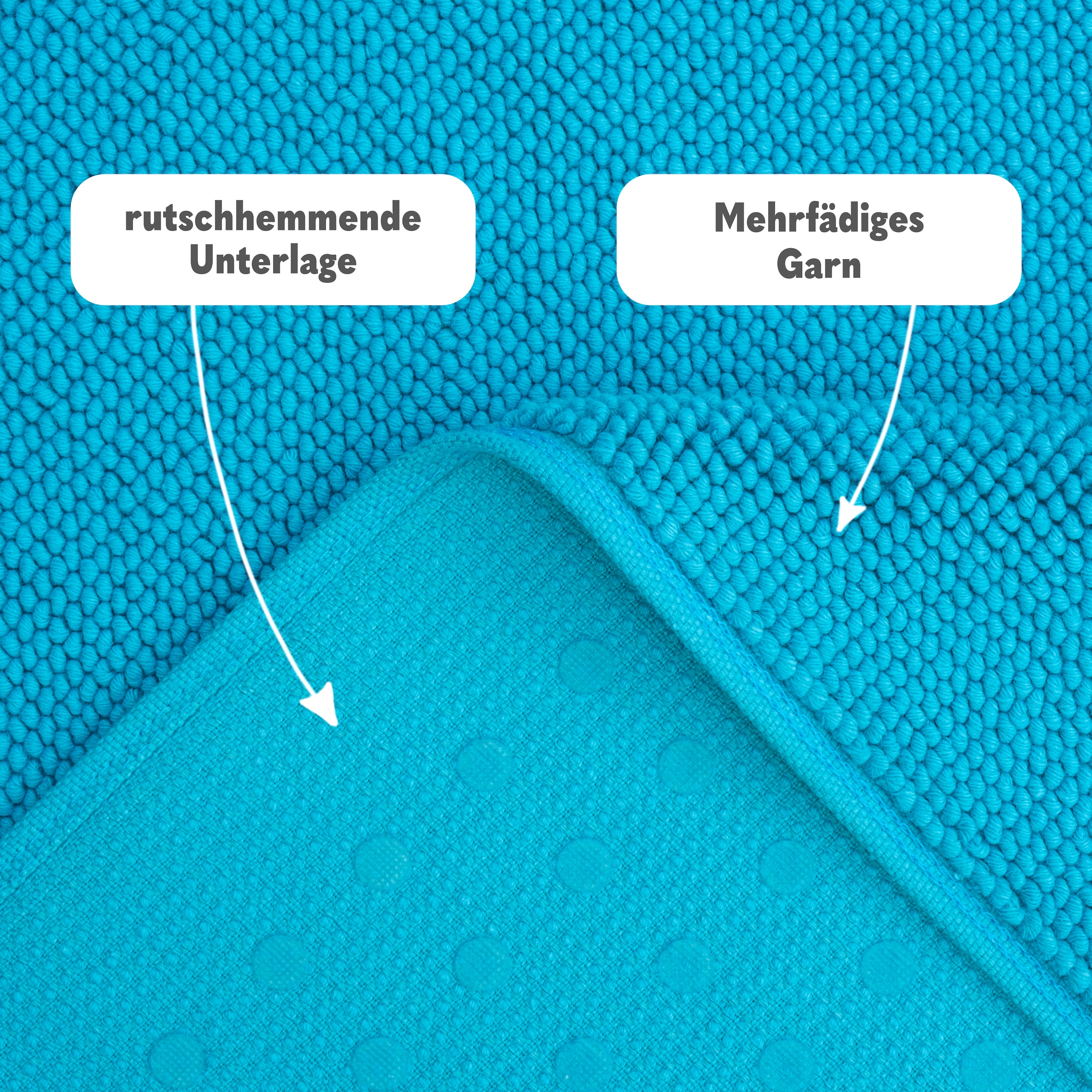 HAMMETEX »rutschfeste Badvorleger, Hotelmatte« Höhe 7,5 mm rutschhemmend beschichtet strapazierfähig einfarbig, 100% Baumwolle, in 2 Größen erhältlich