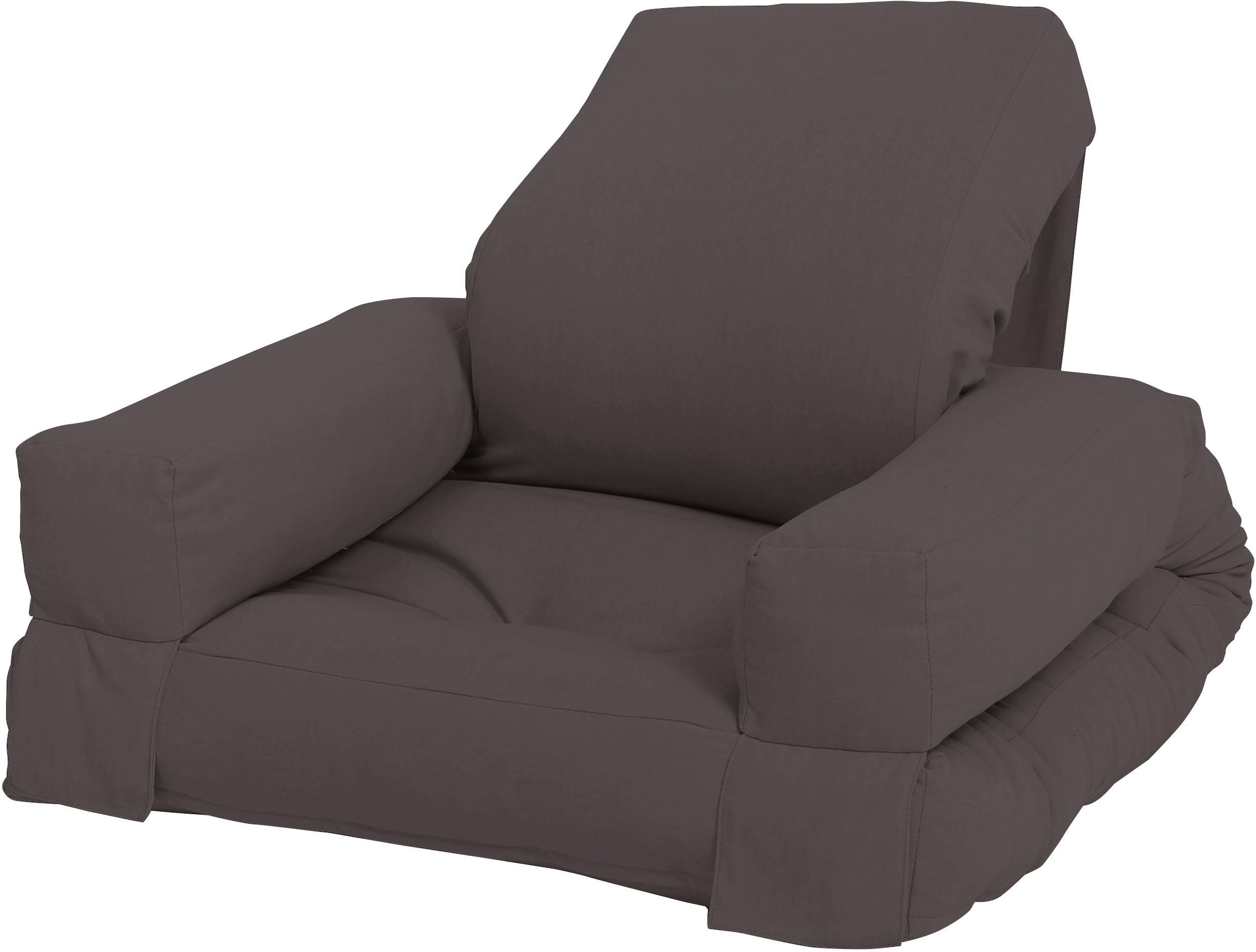 Karup Design Sessel "Mini Hippo - bequemer & hochwertiger Futonsessel mit Schlaffunktion" Skandinavisches modernes Design. Schnell zum Gästebett umklappbar