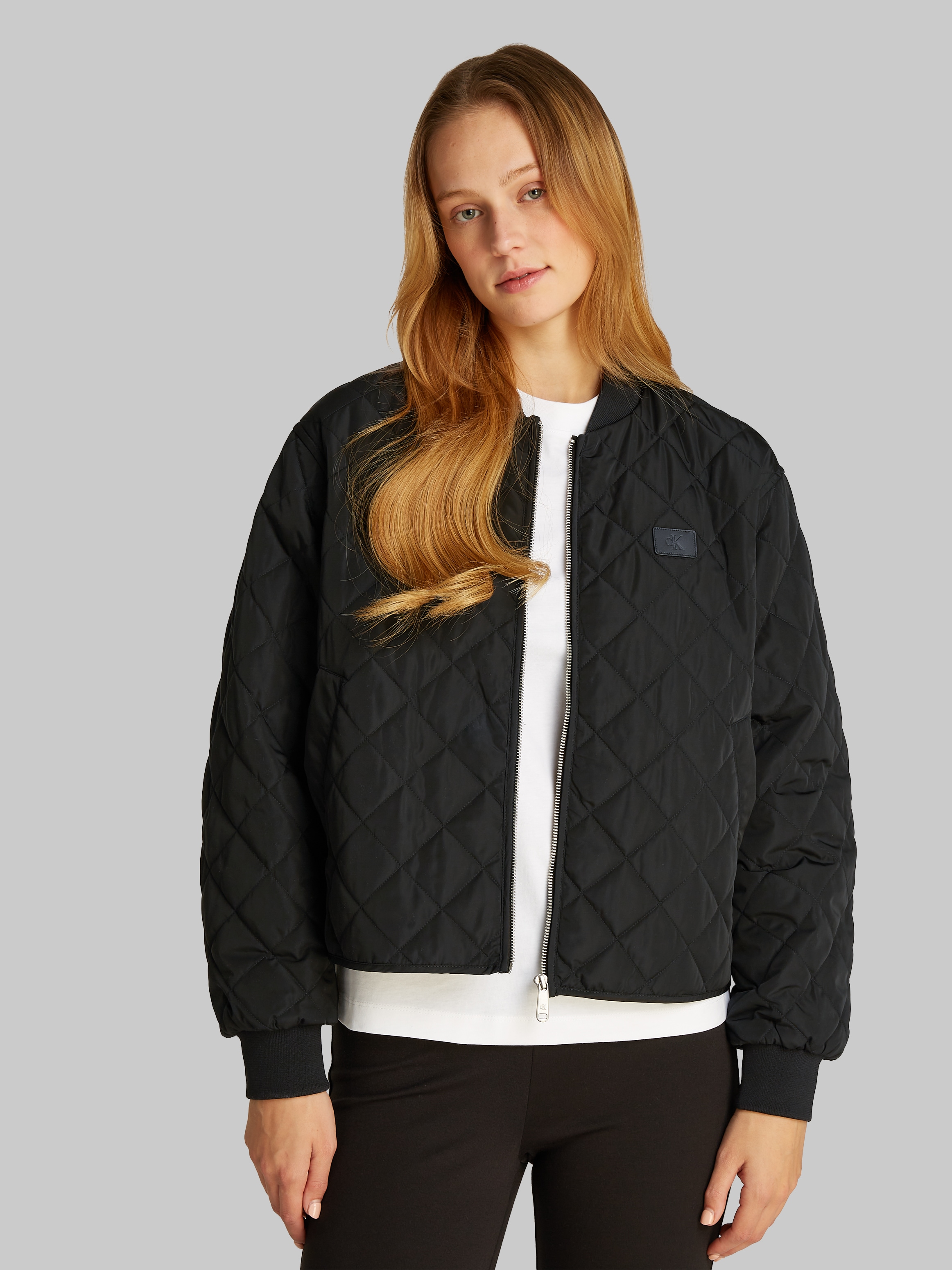 Calvin Klein Jeans Bomberjacke »LW QUILTED JACKET«, mit Logodruck, mit Steppmuster