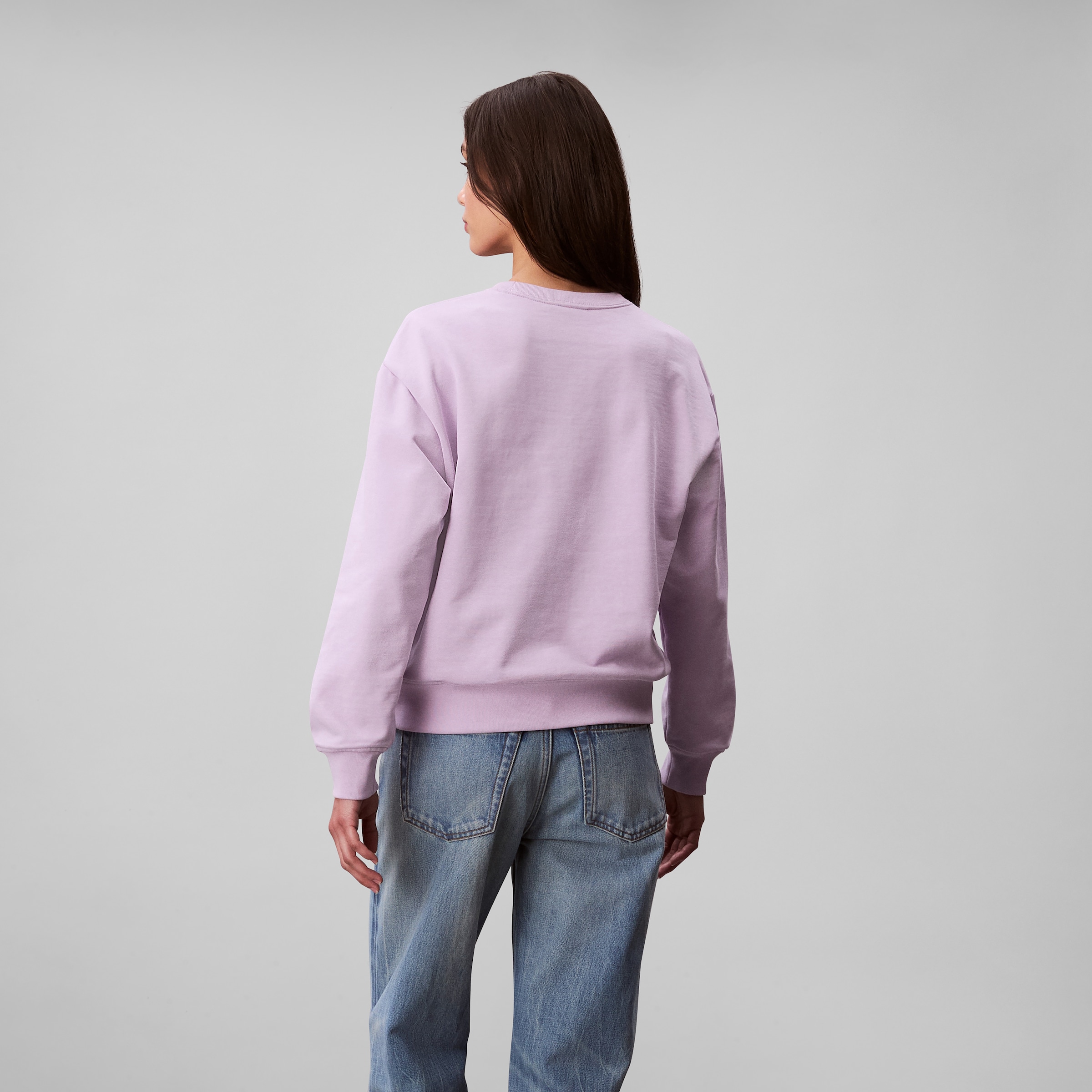 Calvin Klein Jeans Sweatshirt »LS MNLG FRNCH TRRY R«, Mit Rundhalsausschnitt