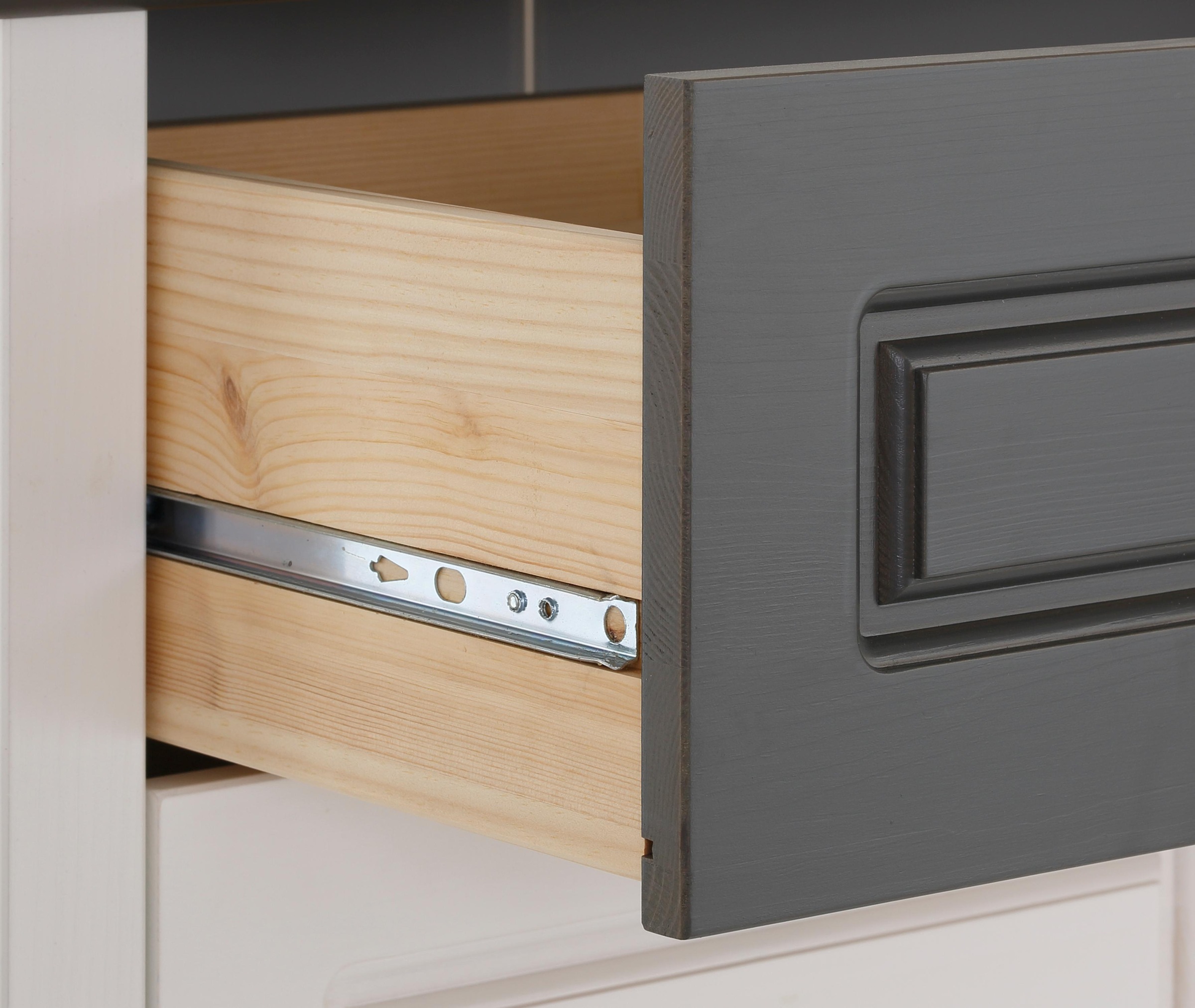 Home affaire Schuhschrank »Basilico«, aus massiver Kiefer, FSC®, Breite 90 cm, mit Schublade, Kassettenoptik