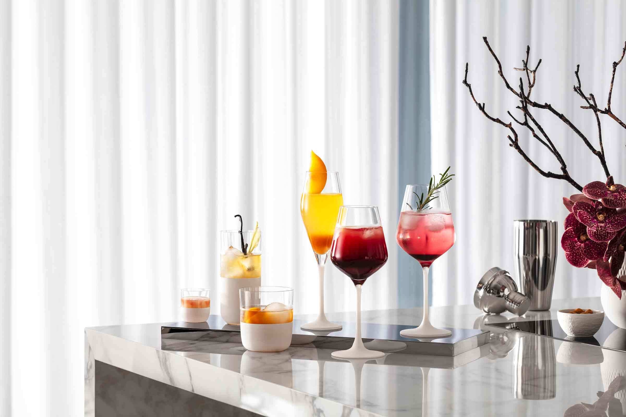 Villeroy & Boch Schnapsglas »Shotgläser Manufacture Rock 80 ml 4er Set weiß-transparent«