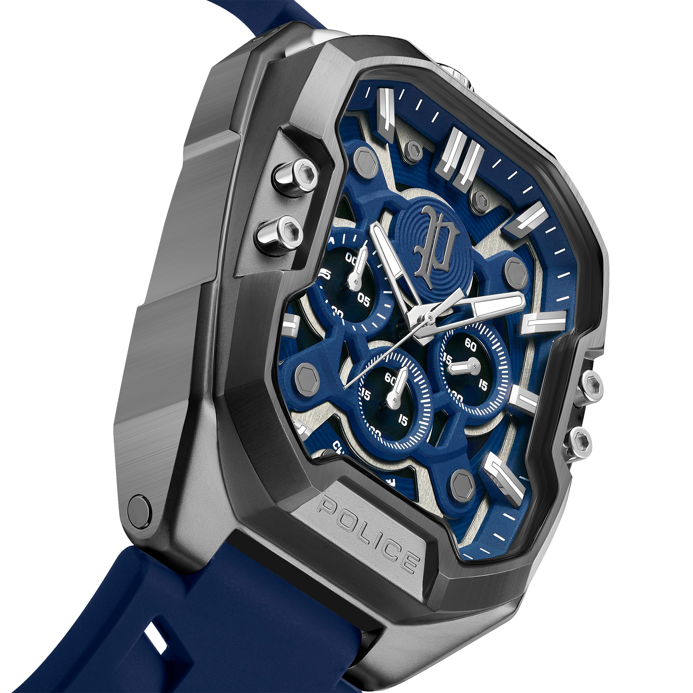 Police Chronograph »Bullhead« Quarzuhr, Armbanduhr, Herrenuhr, Lederarmband, analog, Stoppfunktion