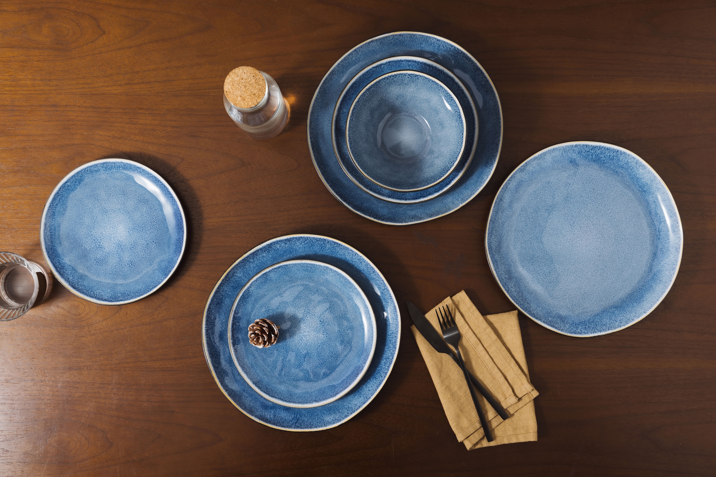 OTTO home Tafelservice »Teller Set, Service Allden« Teller Set, jedes Stück ein Unikat, 12 Teile, für 4 Personen