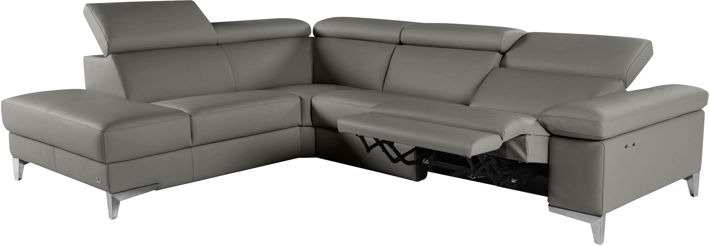 Ecksofa, Breite 279 cm, Kopfteilverstellung, Ottomane links oder rechts