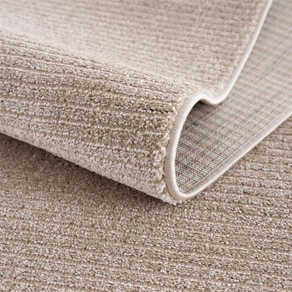 Carpet City Teppich »Friseé-Teppich FANCY900«, rechteckig, 12 mm Höhe, Läufer, Kurzflor, Einfarbig, 3D-Optik, Streifen Look, Wohnzimmer
