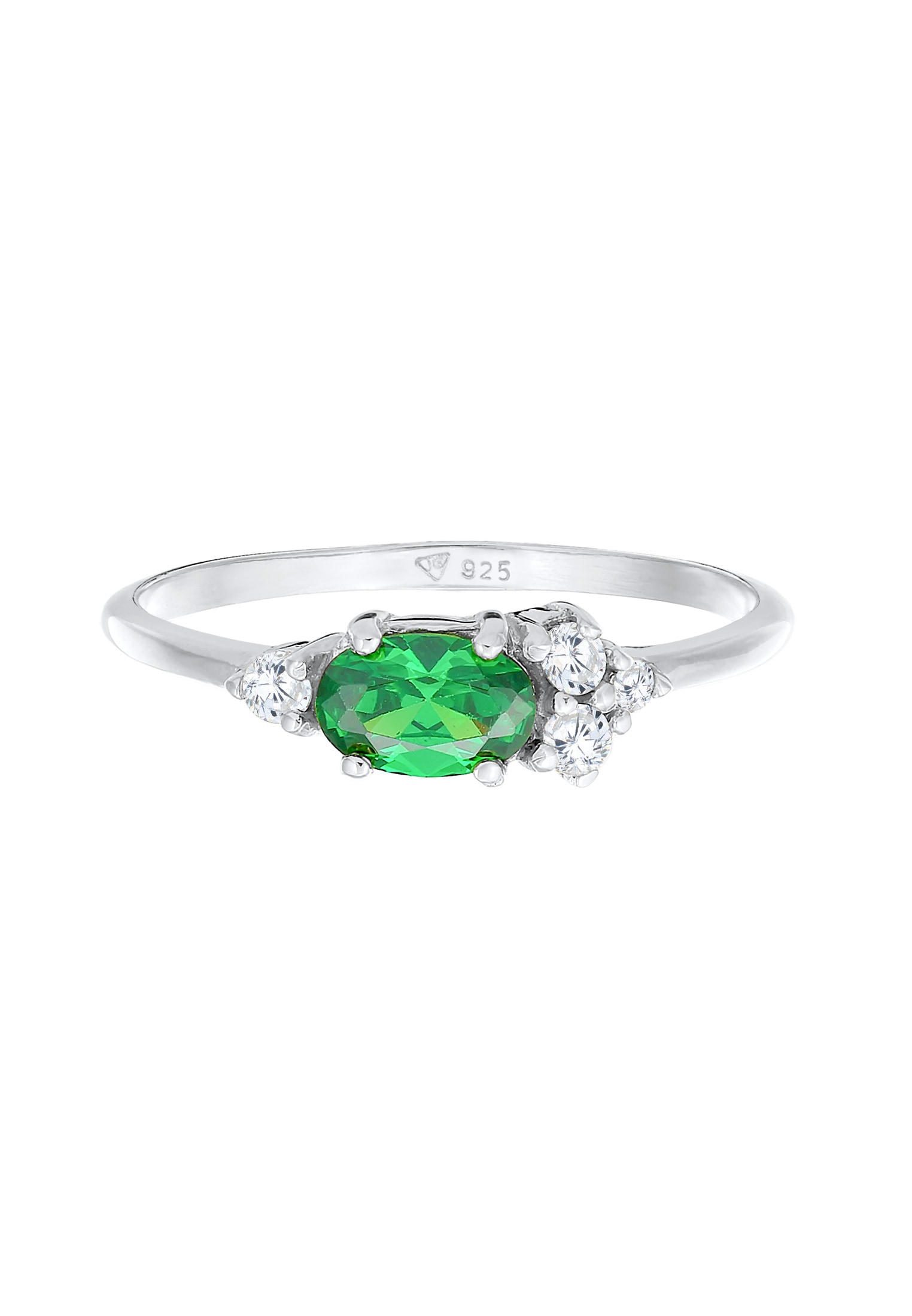 Elli Fingerring »Ring Zirkonia Grün Smaragd Verlobung 925 Silber«