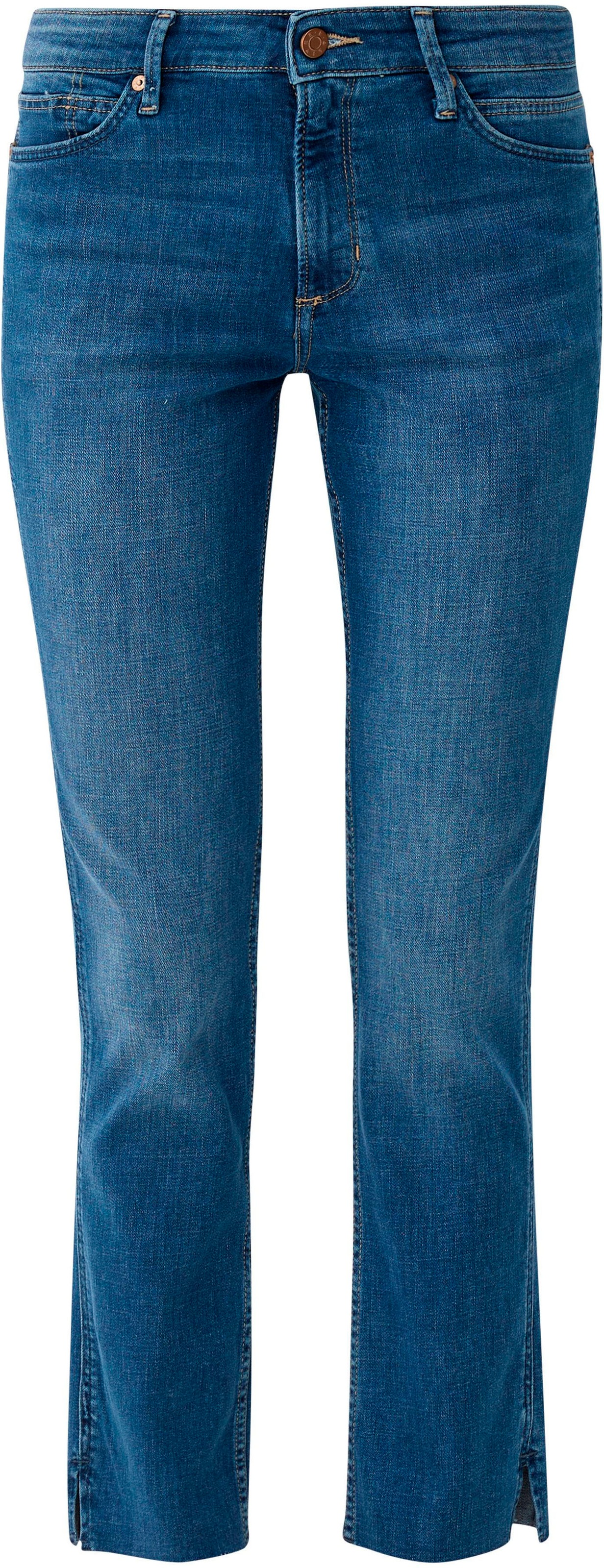 s.Oliver Slim-fit-Jeans, Beinabschluss ausgefranstem bei mit ♕