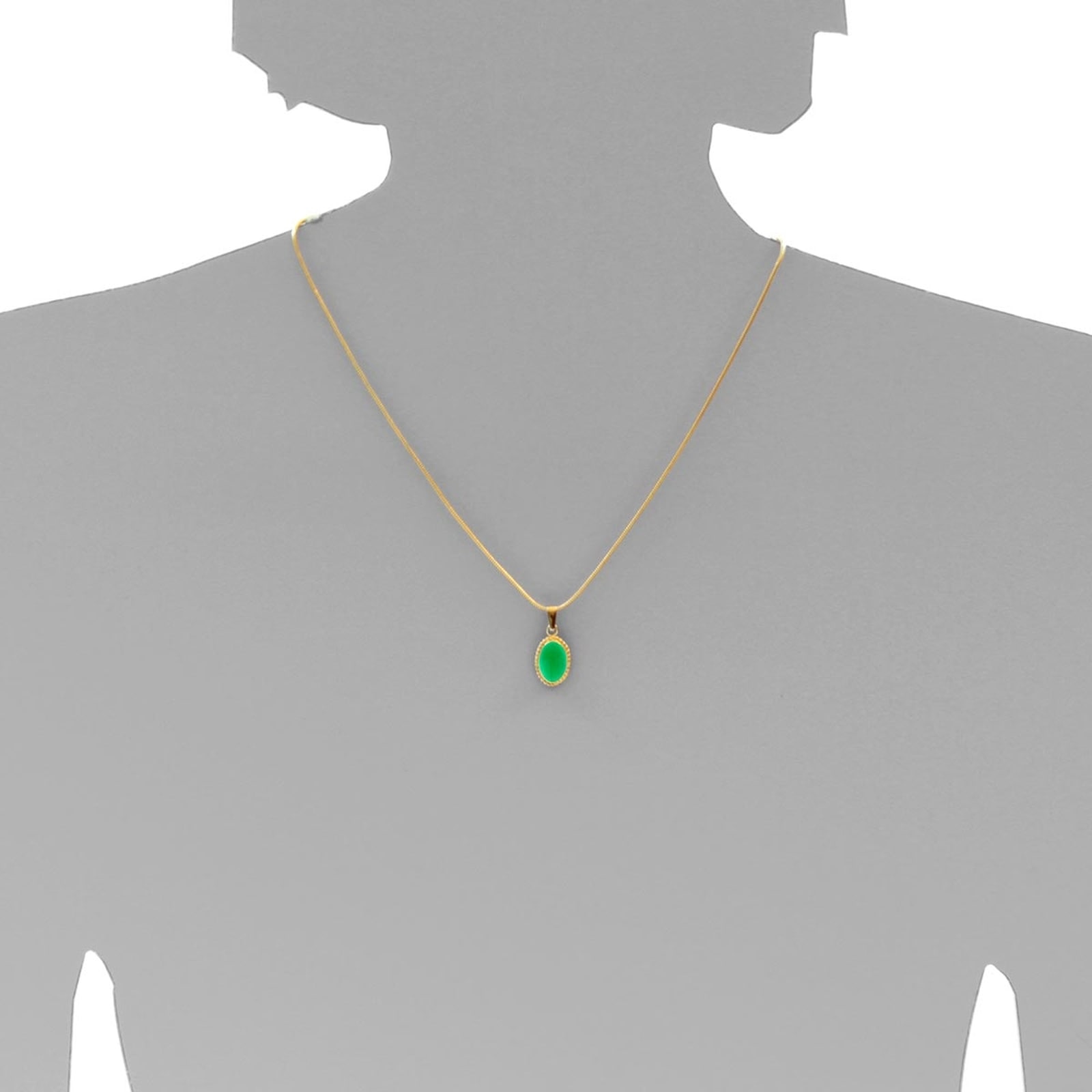 OSTSEE-SCHMUCK Kettenanhänger »- Julie - Gold 333/000 - Grünachat«