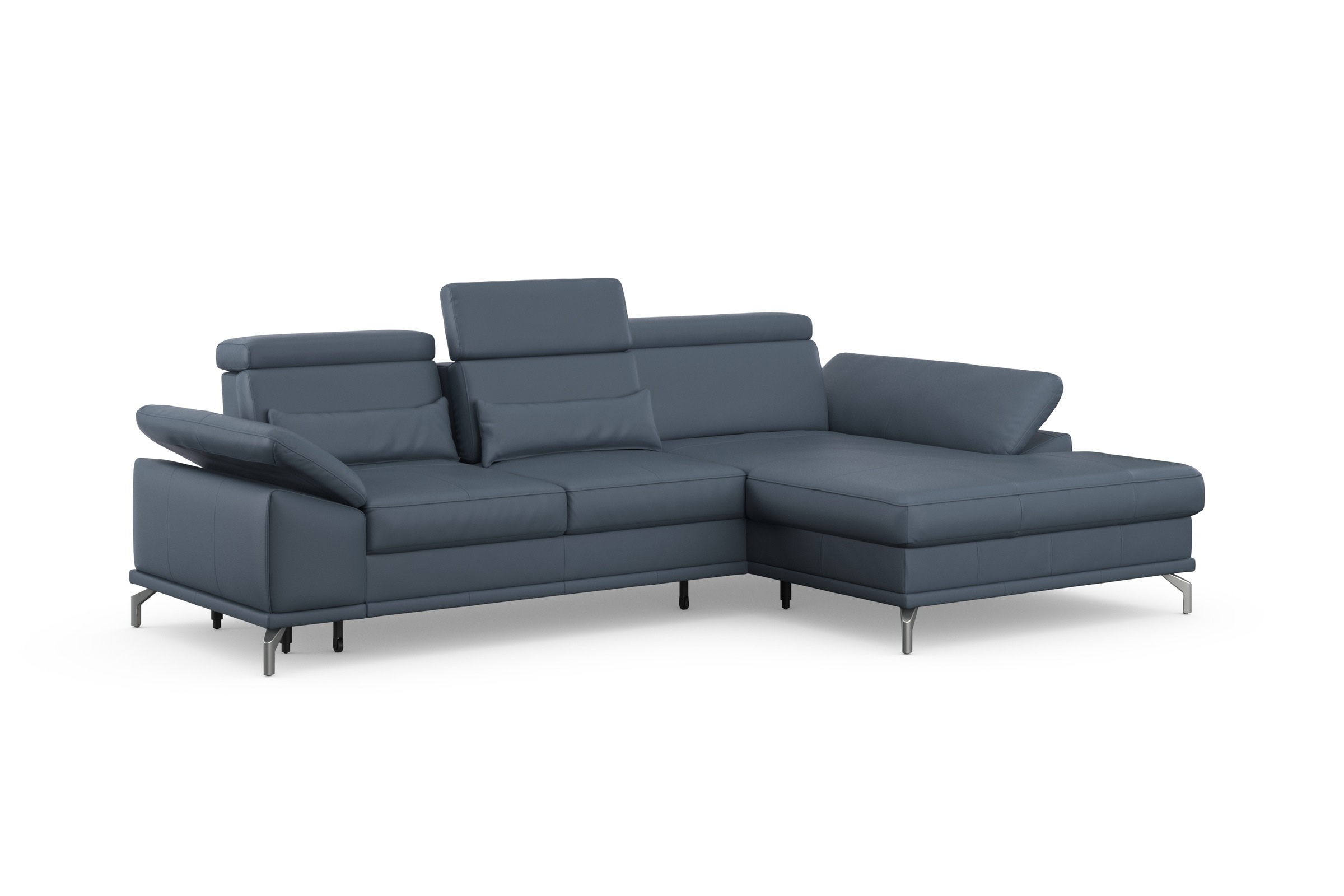 sit&more Ecksofa »Cabrio L-Form, mit Sitztiefenverstellung, Arm- und Kopfteilverstellung«, 2 Nierenkissen, Federkern, optional Bettfunktion und Stauraum