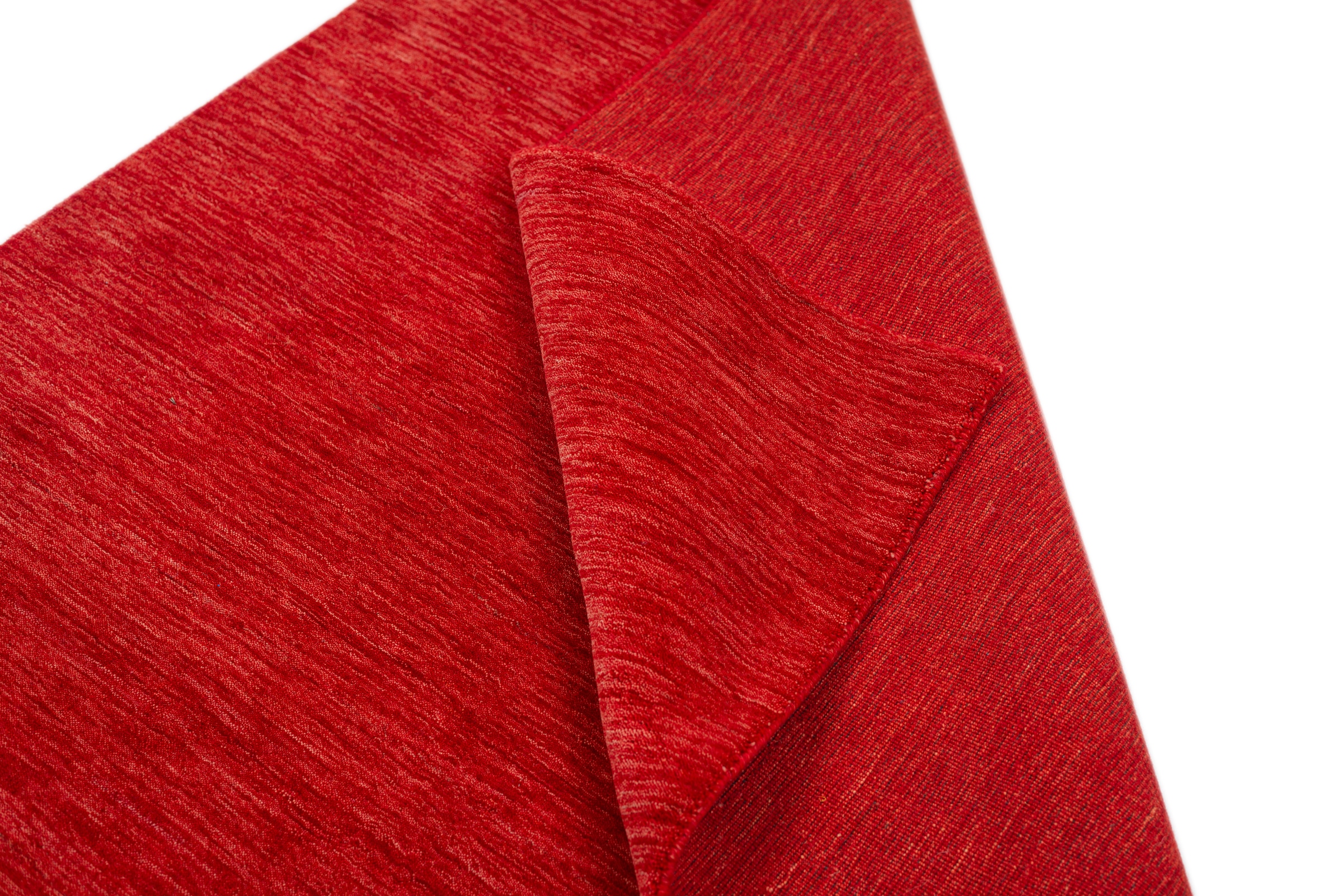 THEKO Wollteppich »Holi« rechteckig 13 mm Höhe Uni-Farben, leicht meliert, reine Wolle, handgewebt mit Knüpfoptik