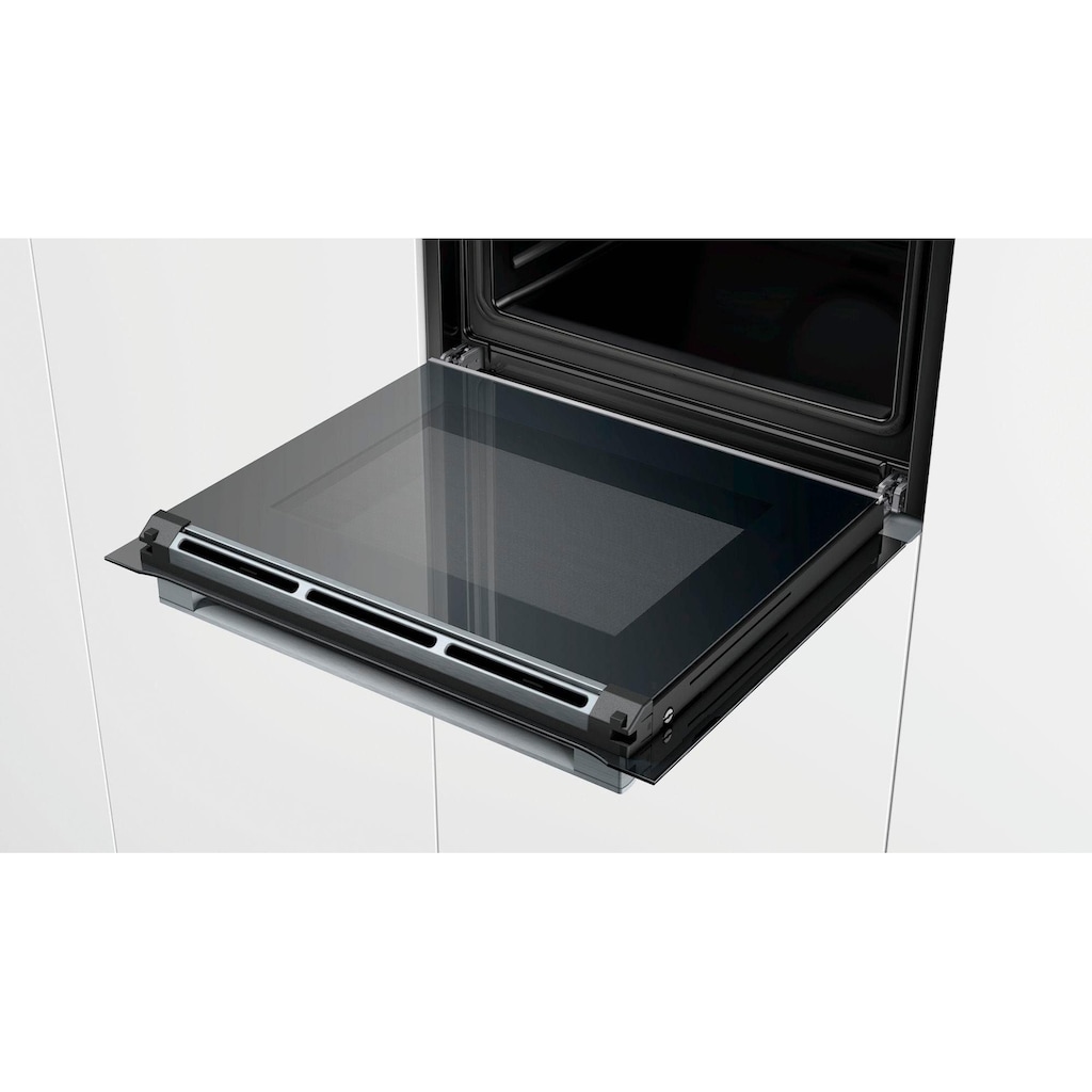 BOSCH Einbaubackofen »HBG632TS1«, 8, HBG632TS1, mit 3-fach-Teleskopauszug