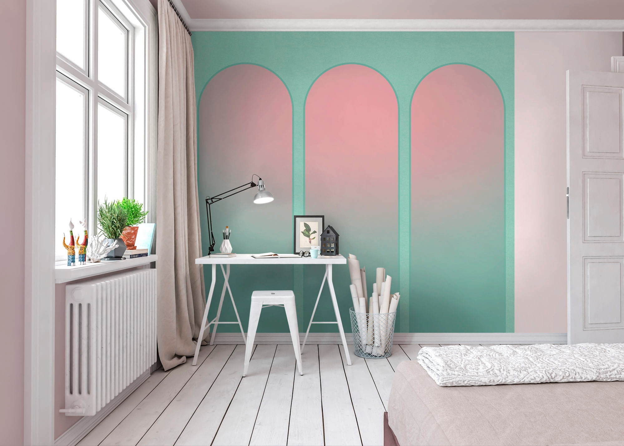 Komar Fototapete »Digitaldruck Vlies - temple - Größe 300 x 280 cm«, bedruckt, Wohnzimmer, Schlafzimmer
