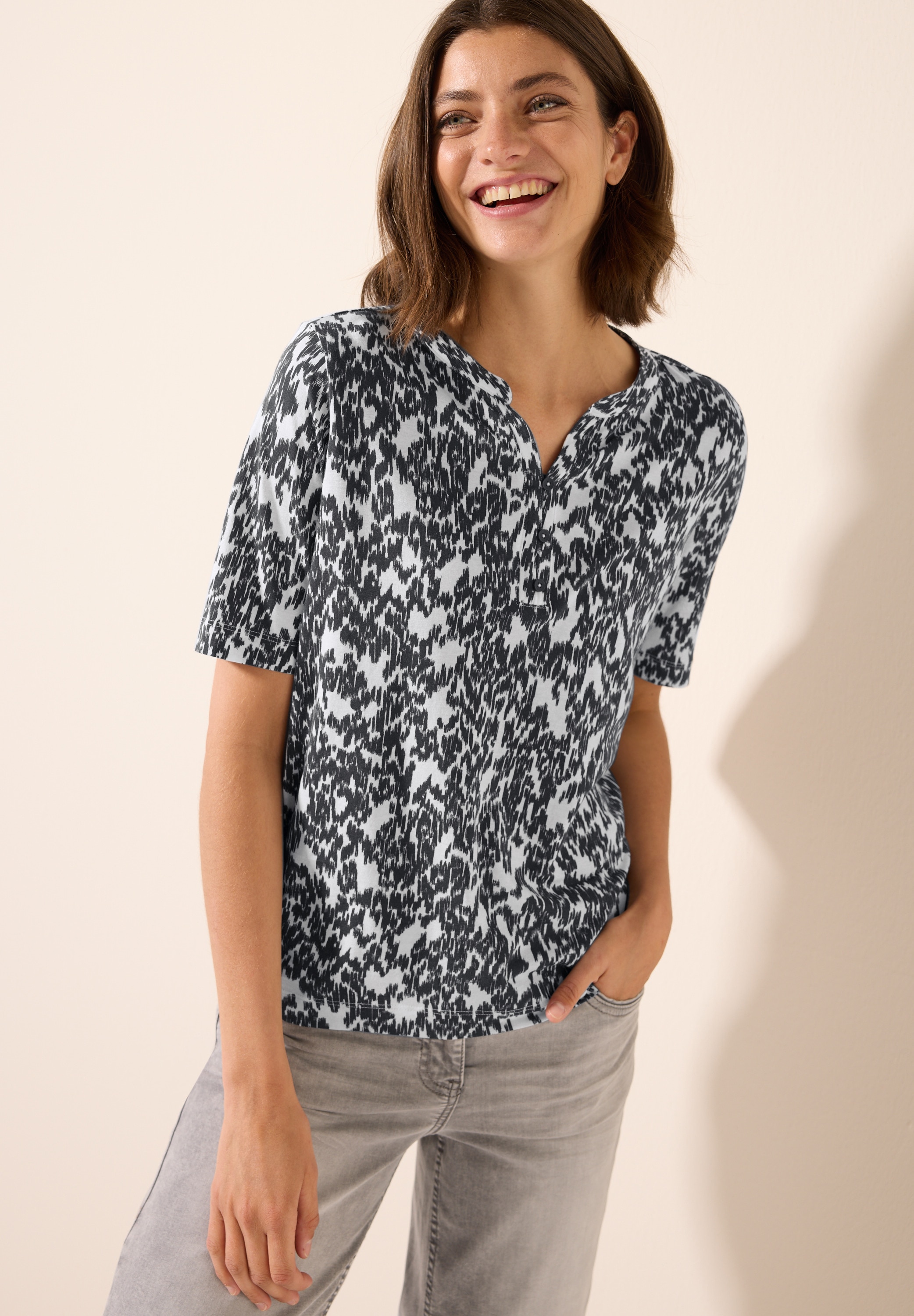Cecil T-Shirt, im Tunika-Look und und mit Minimal-Print