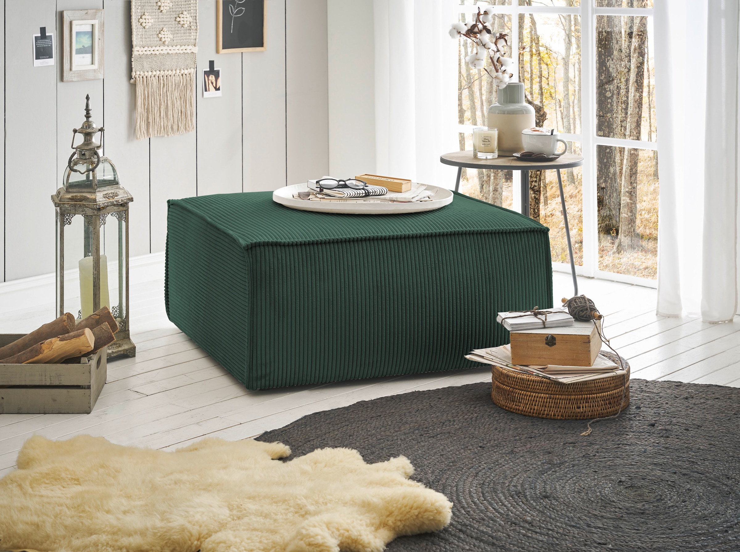 Home affaire Hocker »SHERWOOD«, Hocker quadratisch, ideale Ergänzung zum Loveseat Â»SHERWOODÂ«