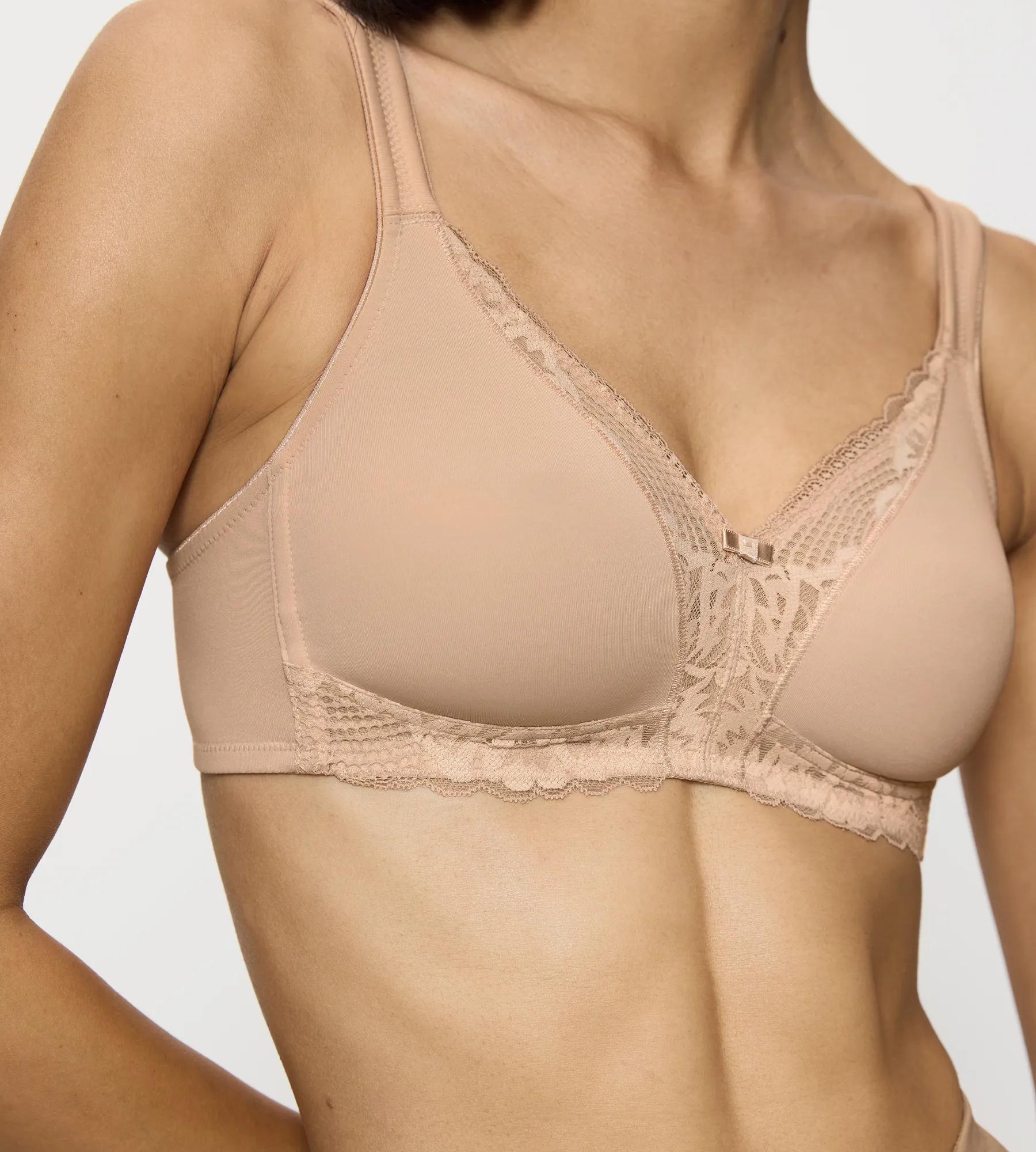 Triumph Bügelloser BH »Modern Lace+Cotton« Spitzeneinsätze, starker Halt ohne Bügel, atmungsaktiv, leicht