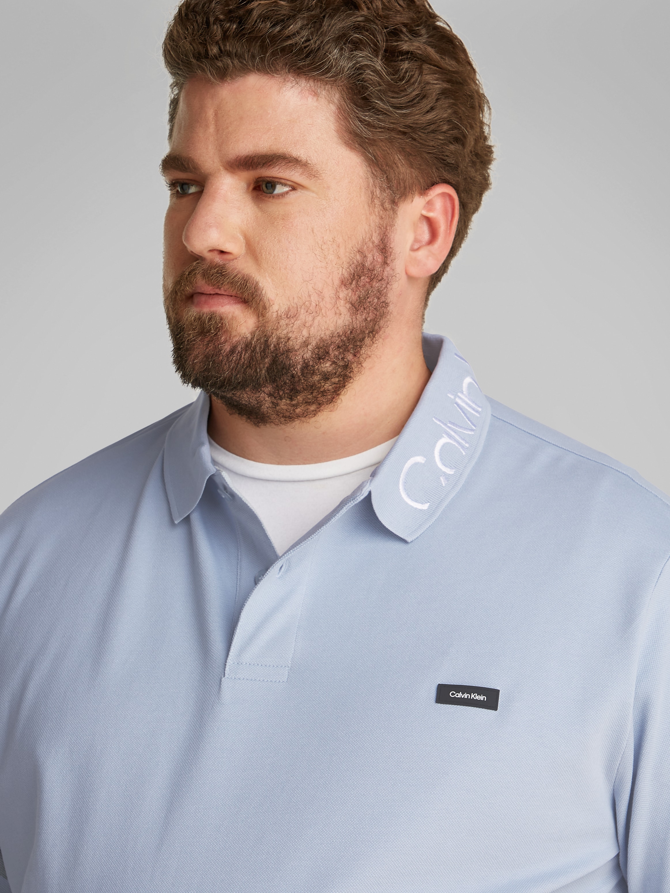 Calvin Klein Big&Tall Poloshirt »BT_STRETCH PIQUE LOGO CLLR POLO«, in großen Größen