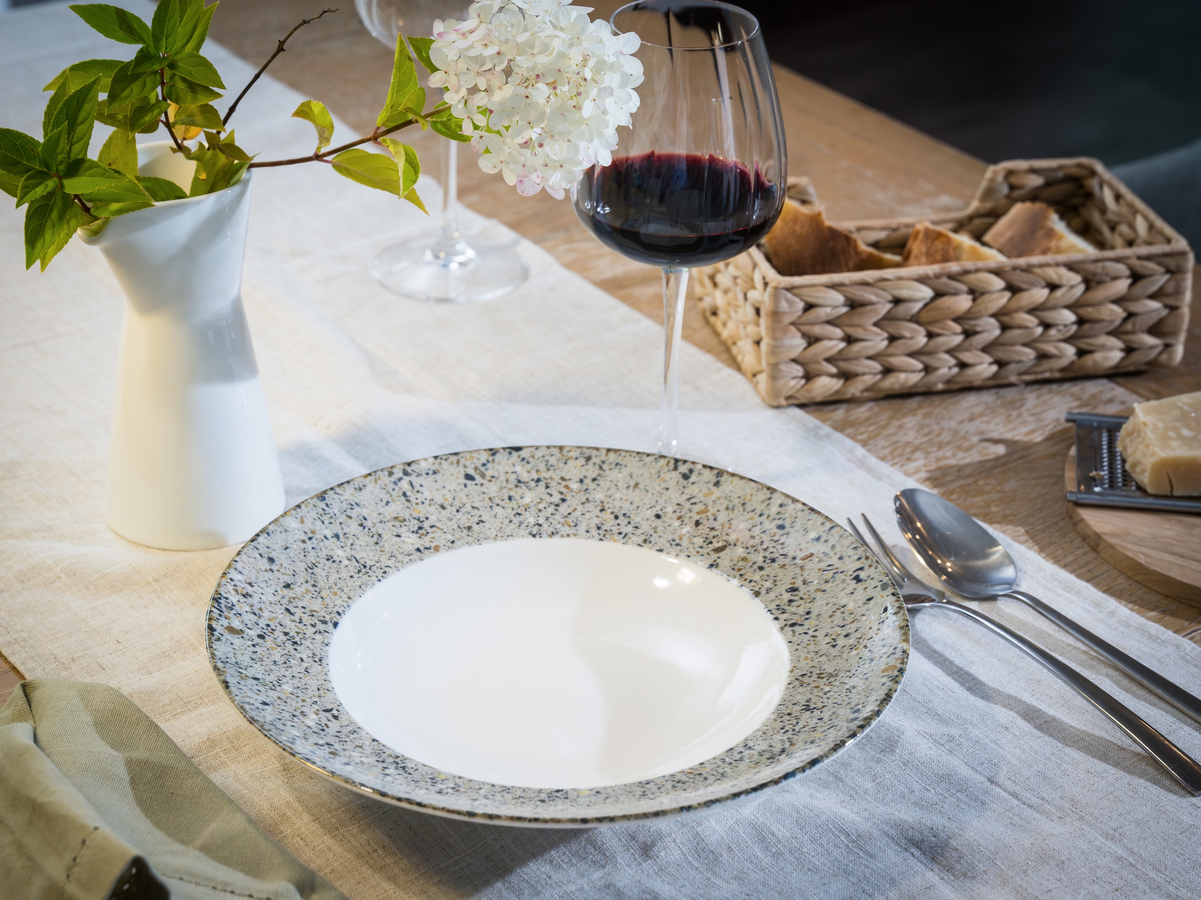 CreaTable Pastateller »Stone Collection Genua, Teller Set, 4-tlg.« Italienische Eleganz, Vielseitig einsetzbar