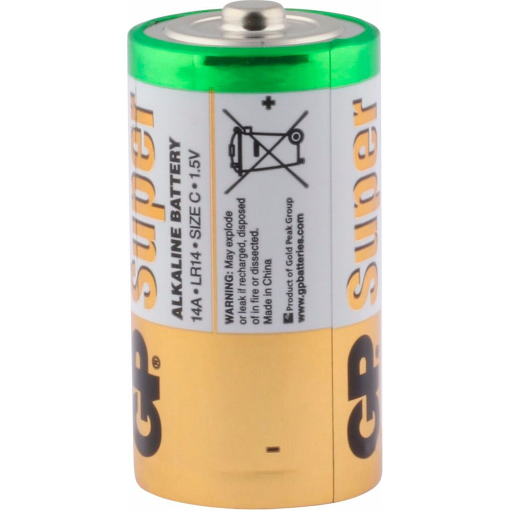 GP Batteries Batterie »2er Pack Super Alkaline C«, 1,5 V, (Set, 2 St.)