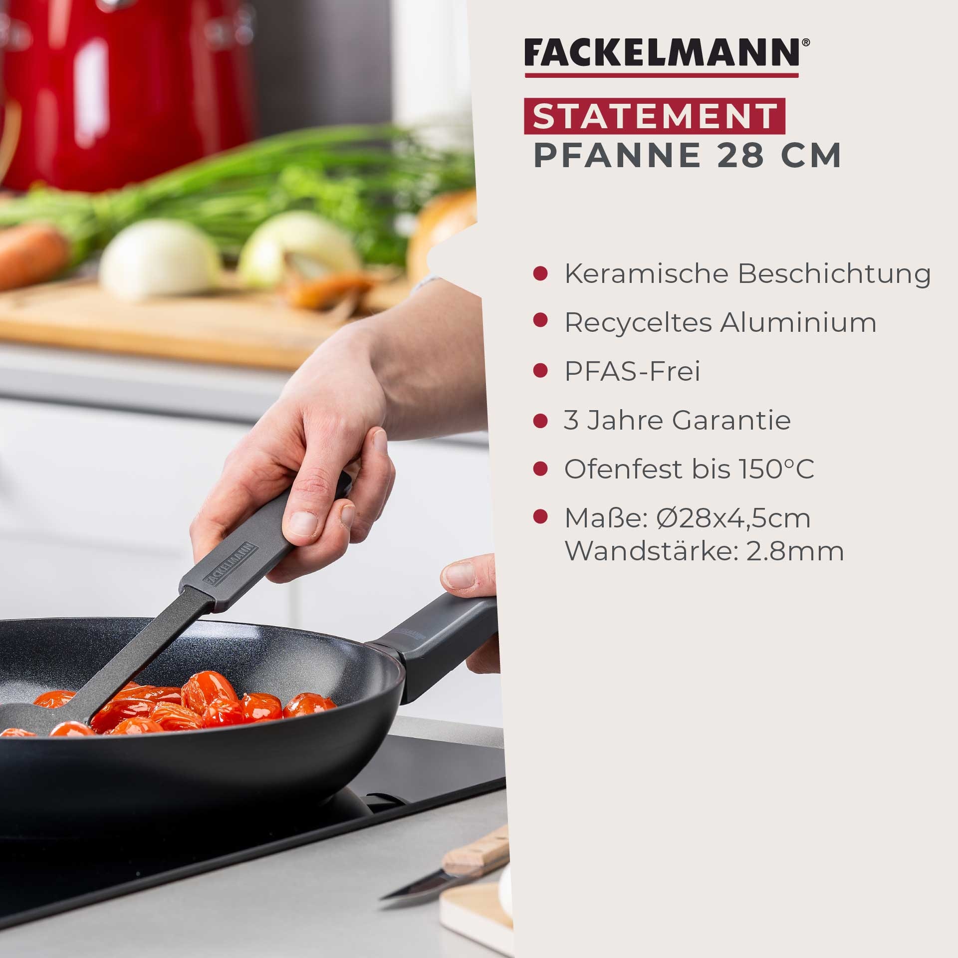 FACKELMANN Bratpfanne »Statement« Aluminium Set, 2 Stk. tlg. 2er Pfannenset Statement – Bratpfannen, Kochpfannen, Aluminium-Pfannen