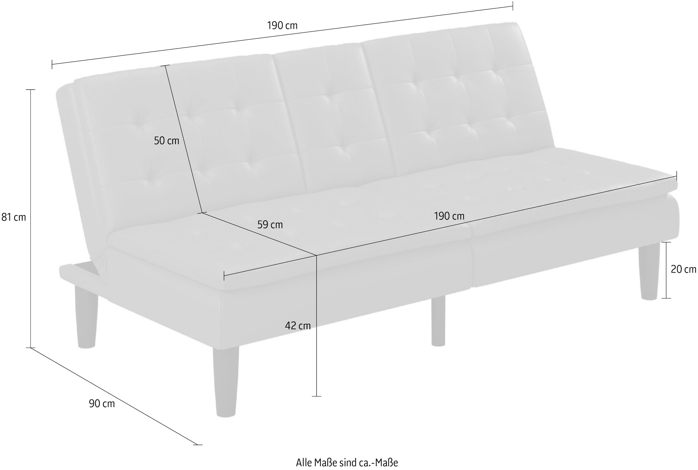 Dorel Home Schlafsofa »MAINE, Kinosofa mit Relax- und Bettfunktion,«, mit 2 Getränkehaltern