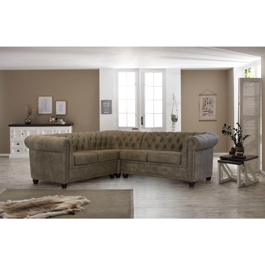 Home affaire Chesterfield-Sofa »Rysum L-Form«