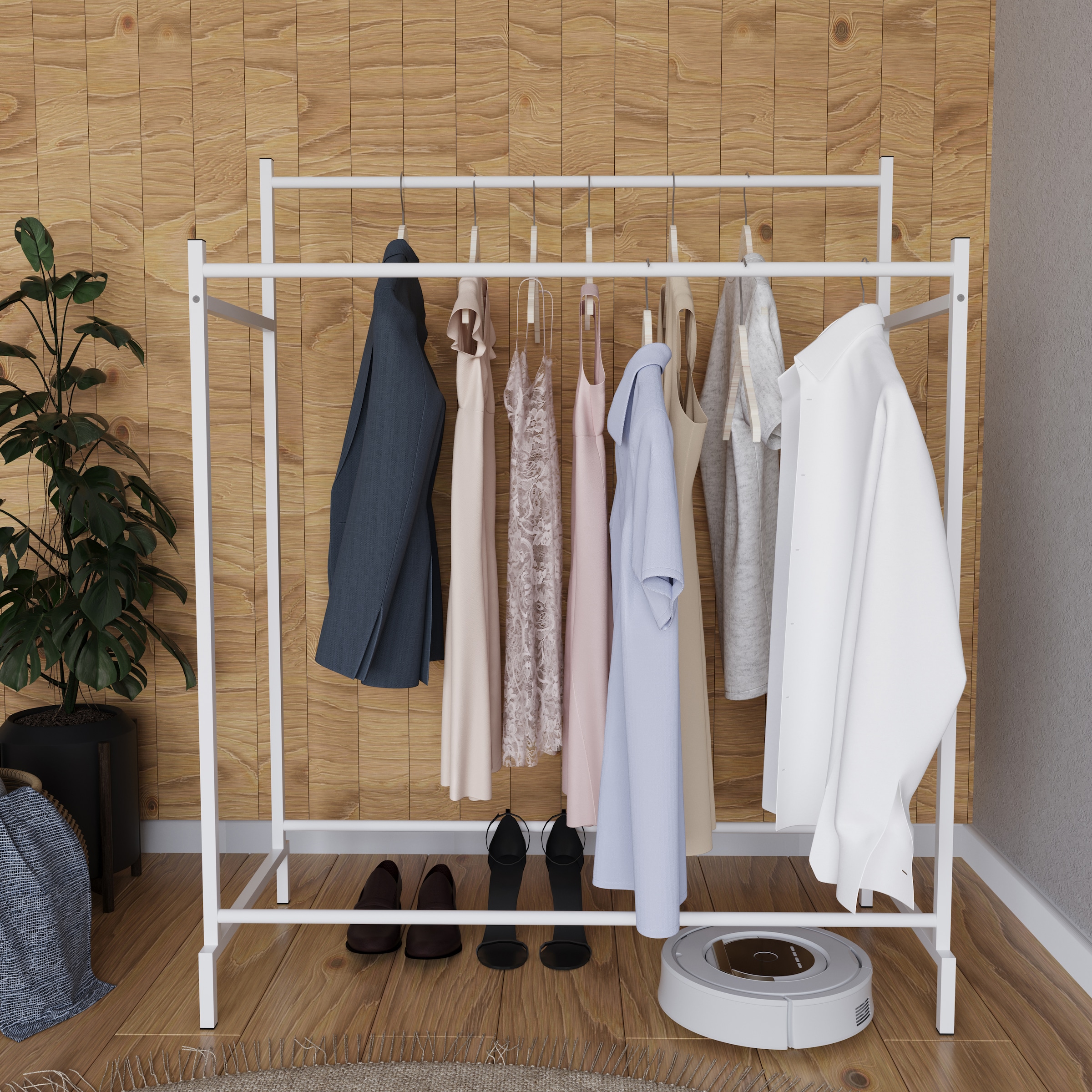 VCM Kleiderschrank »Kleiderständer Kleiderregal Kleiderstange Labol L« 1 Stk. tlg.