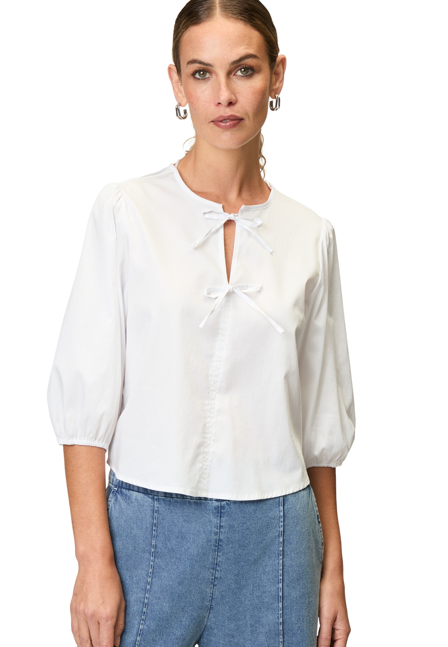 Zero Klassische Bluse »Bluse mit Schleifen«