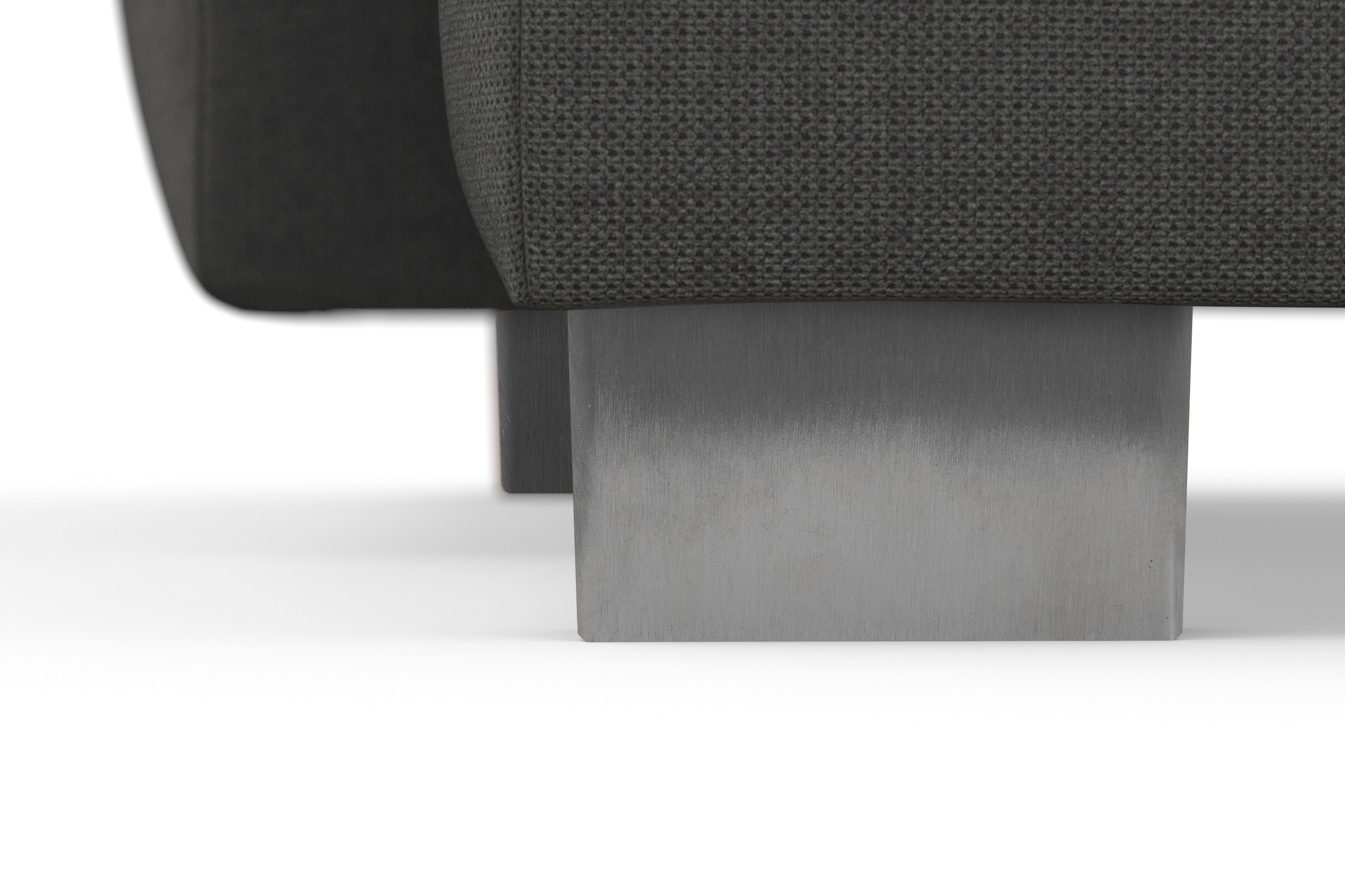 sit&more Ecksofa »Dundee L-Form«, mit Federkern und Edelstahlfüßen, wahlweise mit Kopfteilverstellung