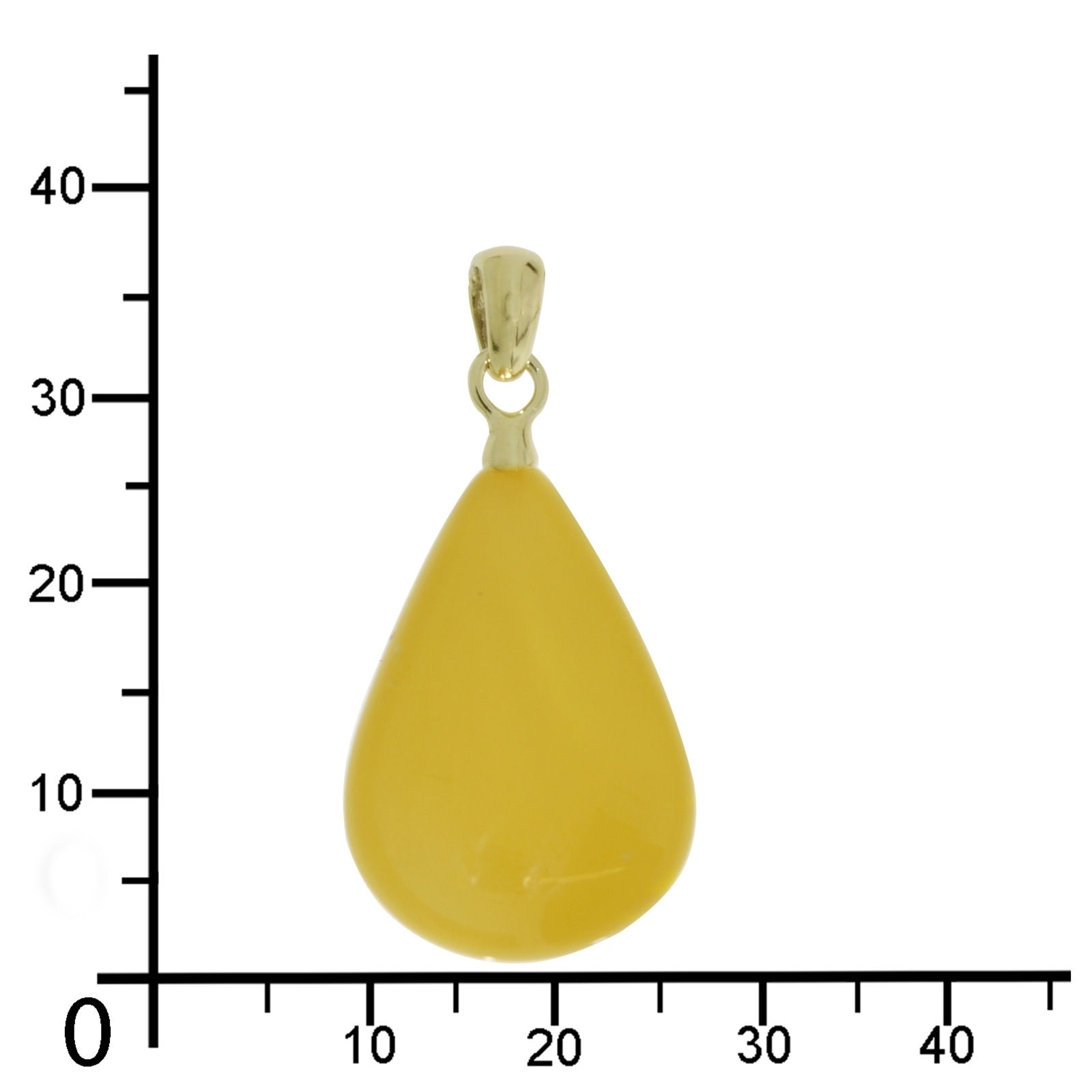 OSTSEE-SCHMUCK Kettenanhänger »- Tropfen ca. 26 mm lang - Gold 585/000 - Bernstein -,«