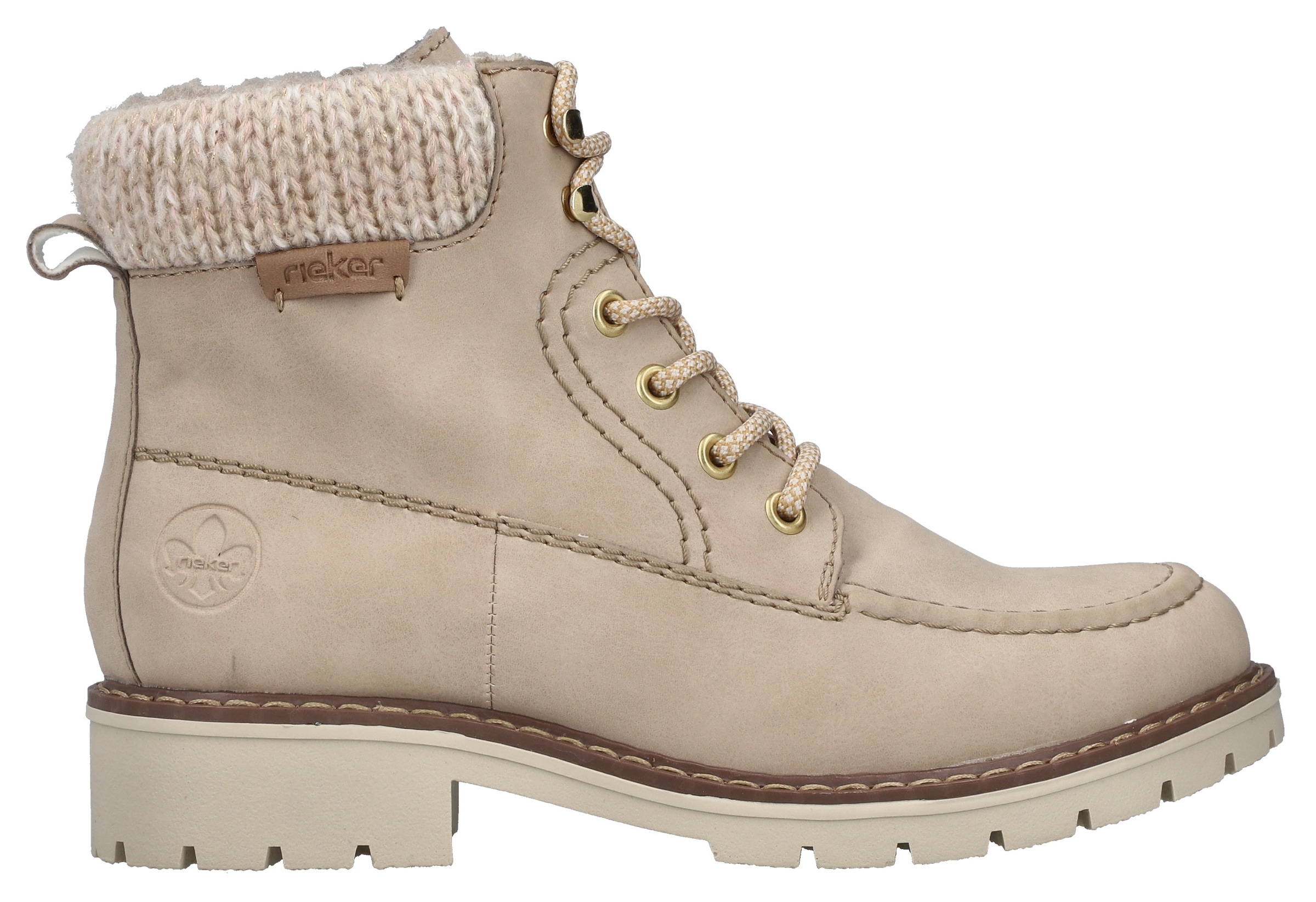Rieker Winterstiefelette, Schnürboots, Winterboots, Blockabsatz, mit Innenreißverschluss