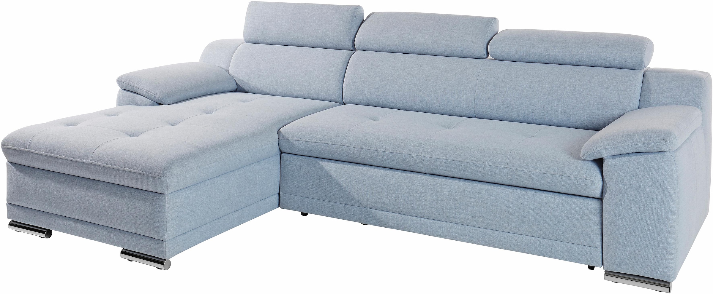 sit&more Ecksofa »Andiamo L-Form«, wahlweise mit Bettfunktion, inklusive Kopfteilverstellung