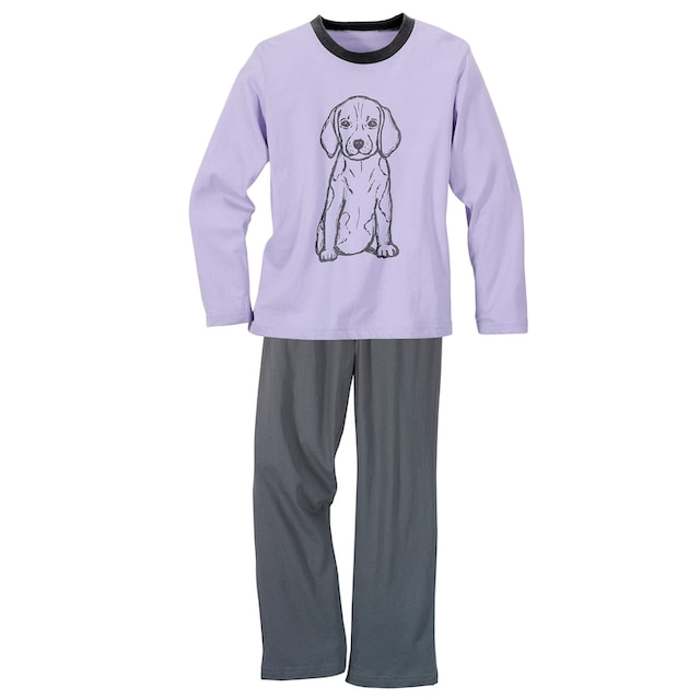 Vivance Pyjama, (4 tlg., 2 Stück), Oberteile in schönen Farben mit  Tierdruck bei ♕