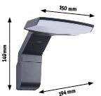 Paulmann LED Außen-Wandleuchte »Zenera 230V 3000K anthrazit«, 1 flammig, seewasserresistent