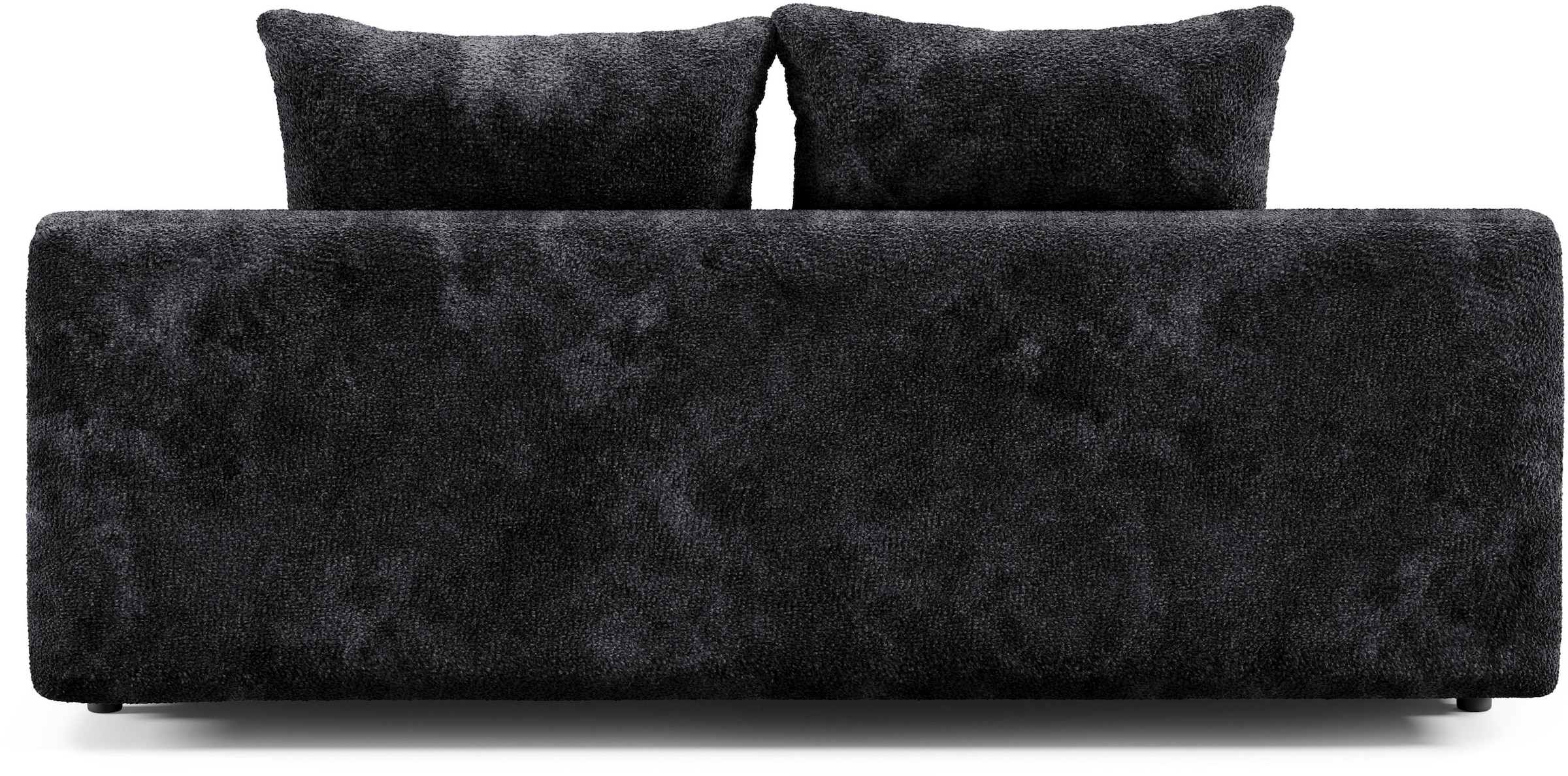 WERK2 Schlafsofa »Biggi komfortabel & elegant, Schlaffunktion, Bettkasten, Breite 206 cm«, inkl. losen Kissen, Bouclé APHRODITE, Anthrazit