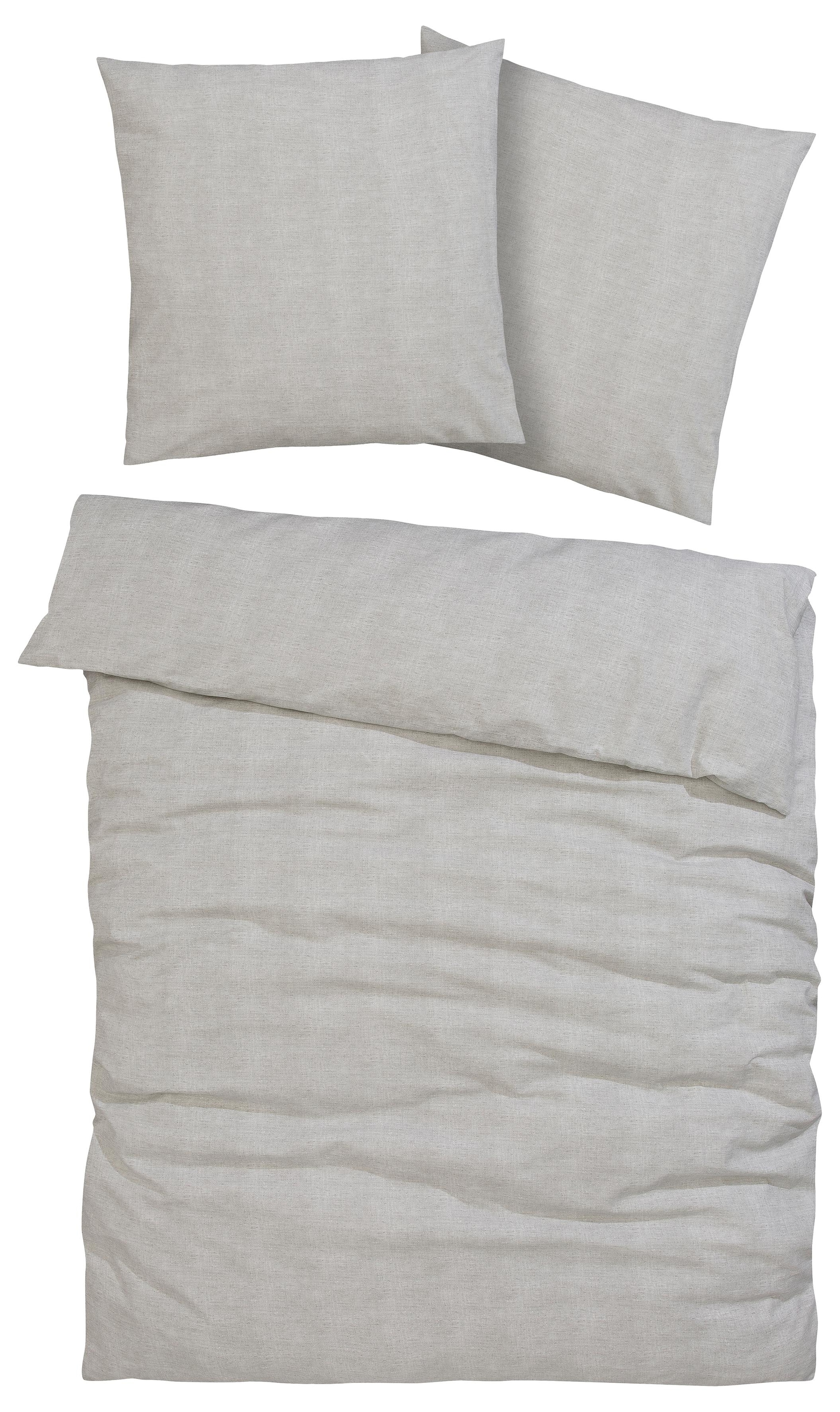 Home affaire Bettwäsche »Melli«, Bettwäsche aus Baumwolle, Leinen-Look in Melange-Optik