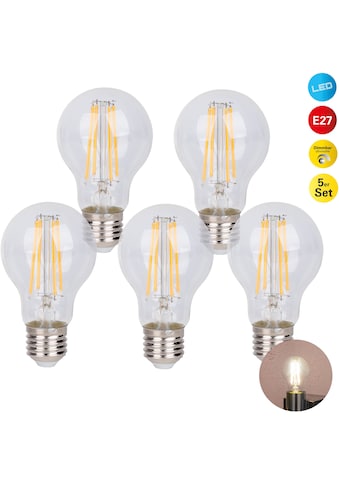 LED-Leuchtmittel »Daffy«, E27, 5 St., Warmweiß