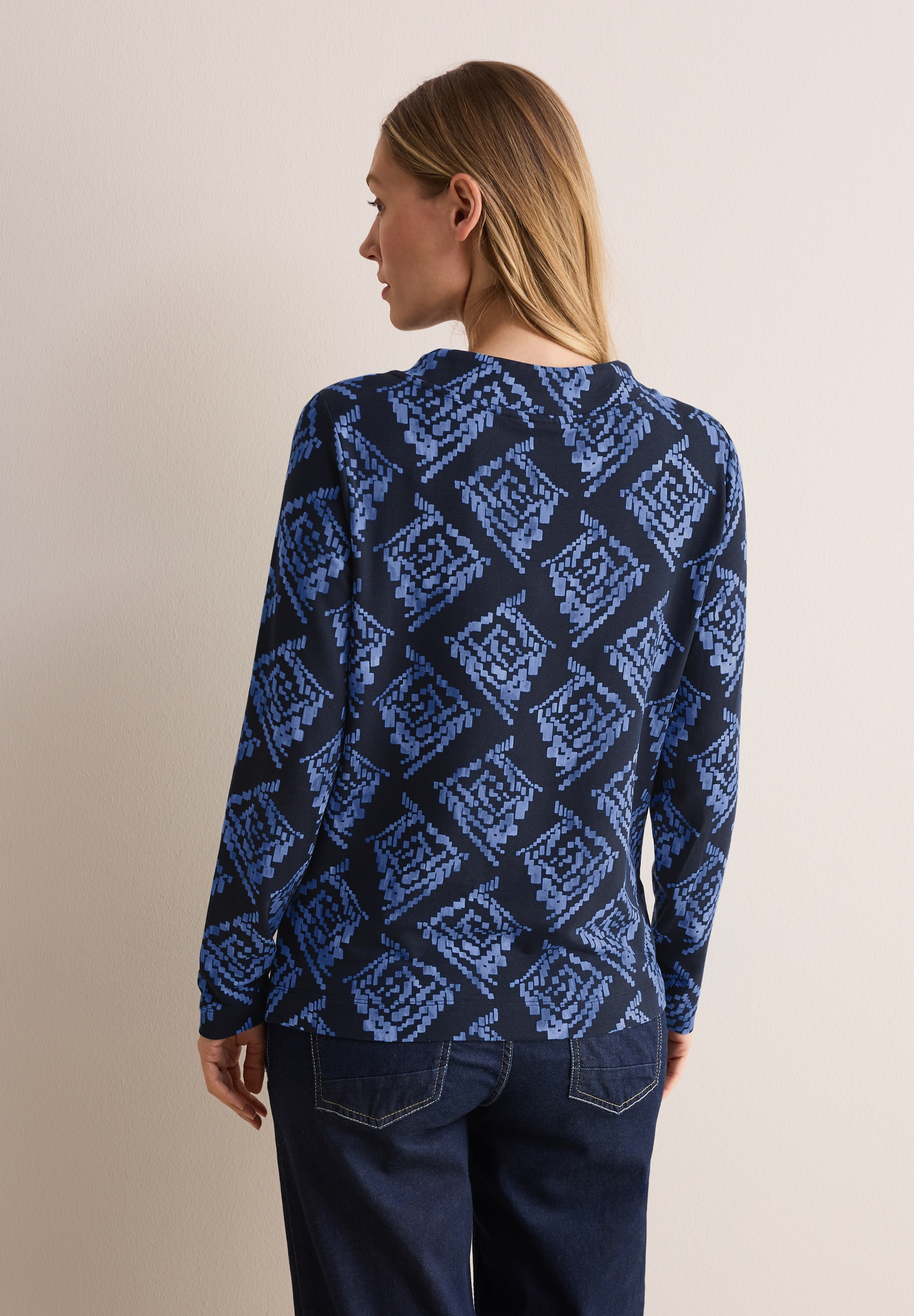 Cecil Rollkragenpullover, mit All-Over Print