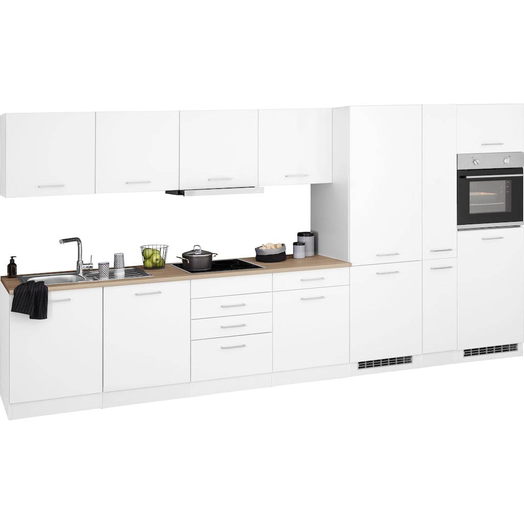 HELD MÖBEL Küchenzeile »Visby«, mit E-Geräten, Breite 390 cm