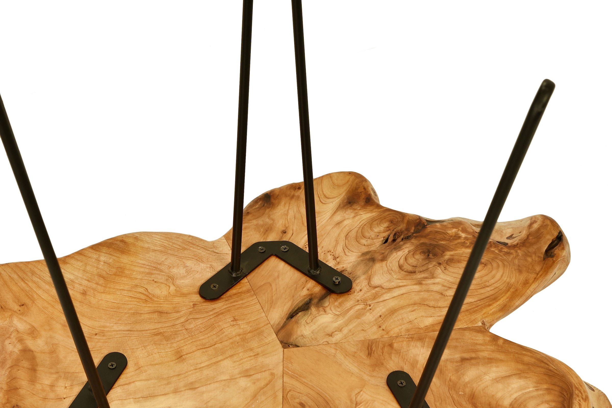Kayoom Beistelltisch »Woody 410, Beistelltisch aus Naturmaterial, Holz-Tischplatte«, (1 St.), Naturbelassener Beistelltisch, jedes Stück ein Unikat