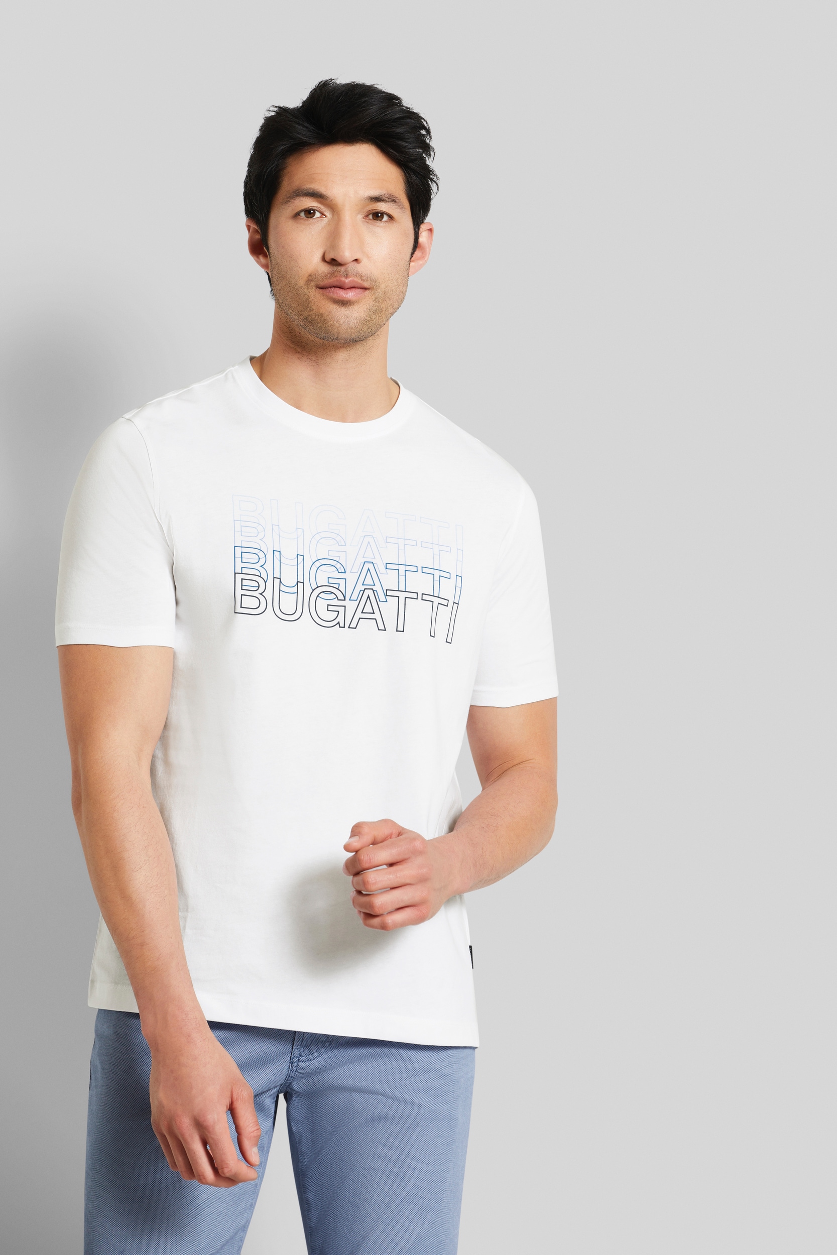 T-Shirt, mit bugatti-Print