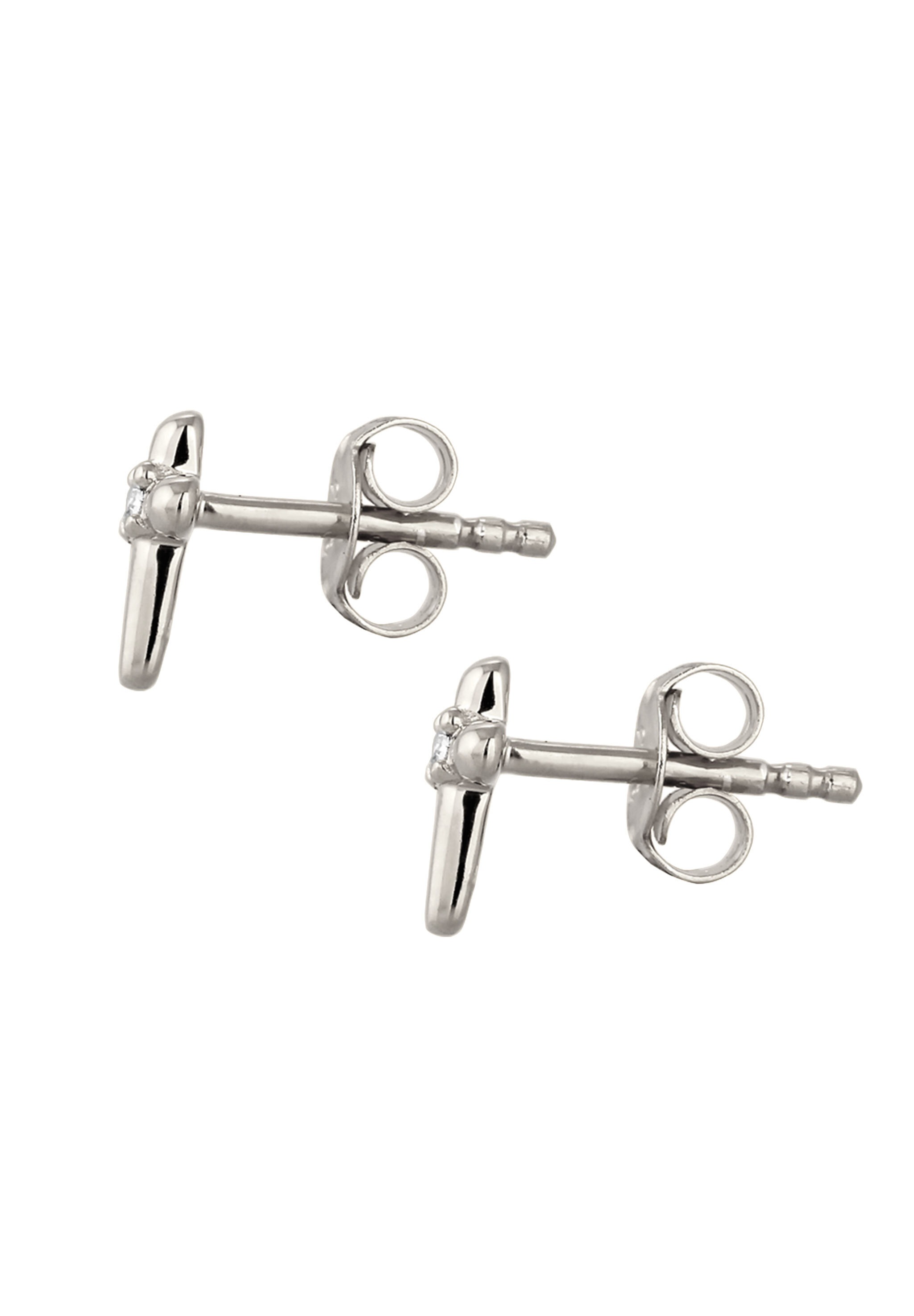Elli Paar Ohrstecker »Ohrringe Ohrstecker Kreuz mit Kristallen von Swarovski® 925 Sterling Silber«